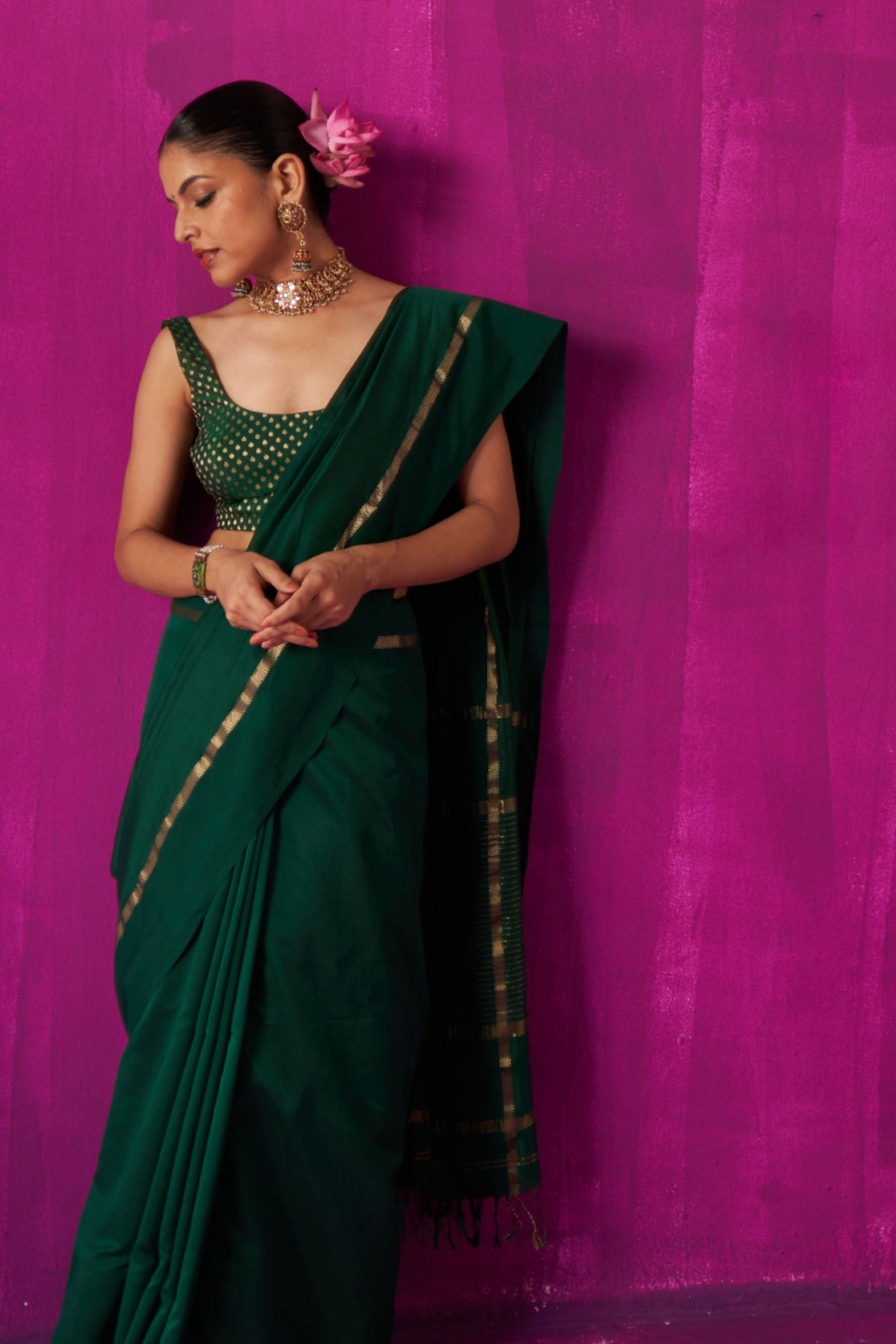 Heena Green Saree