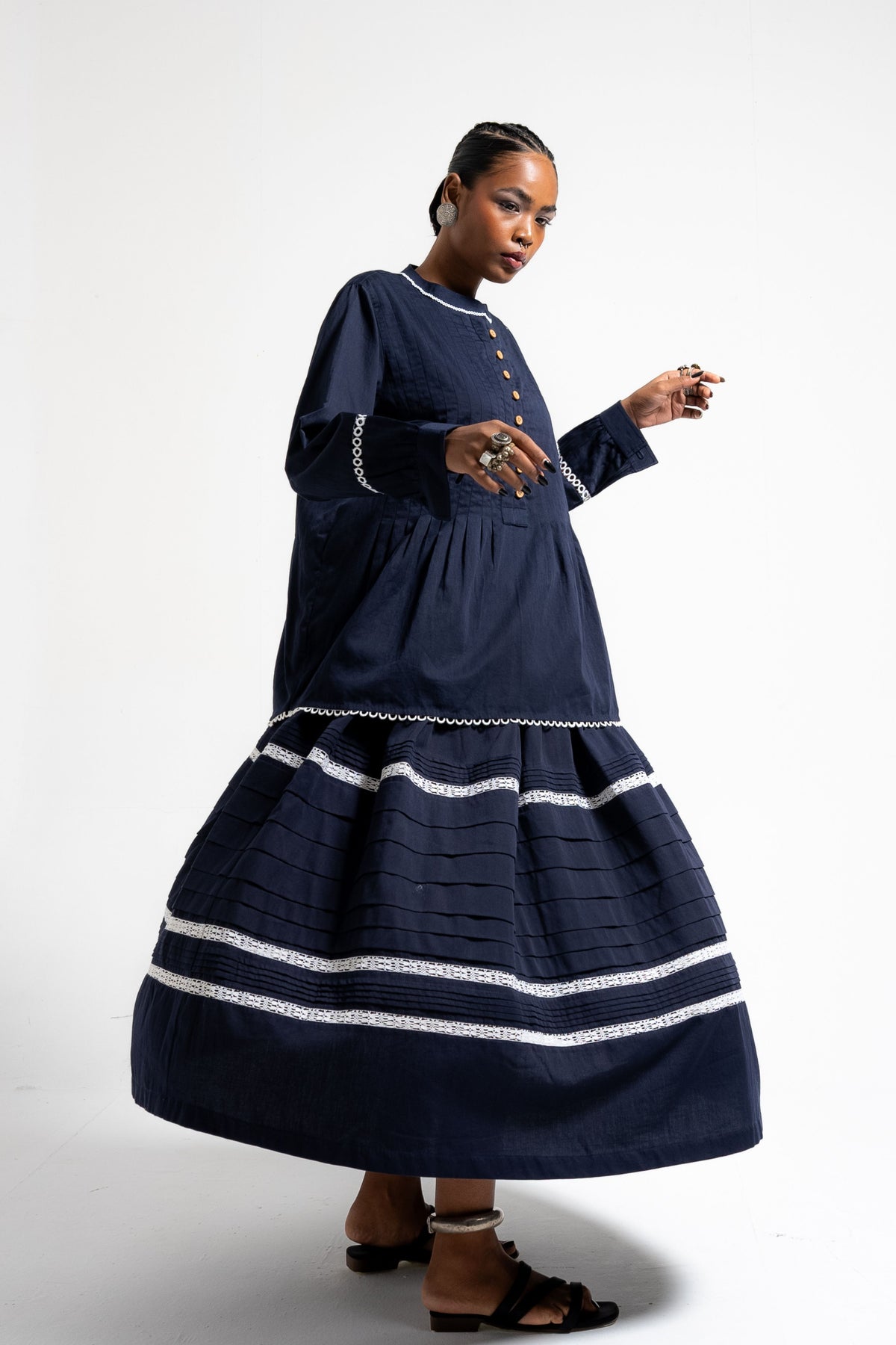 Fig Prussian Blue Skirt