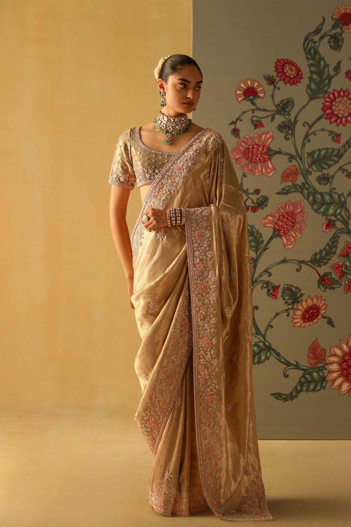 Gold Zeenat Saree Set