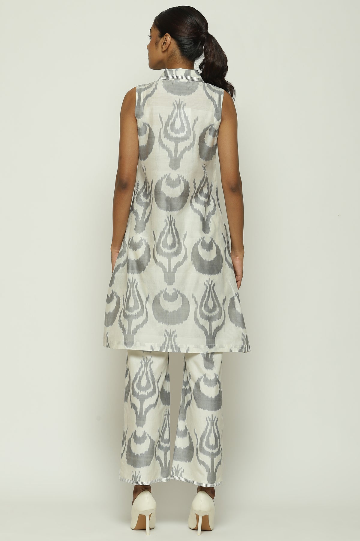 Ikat Ottoman Tulip Grey Dress