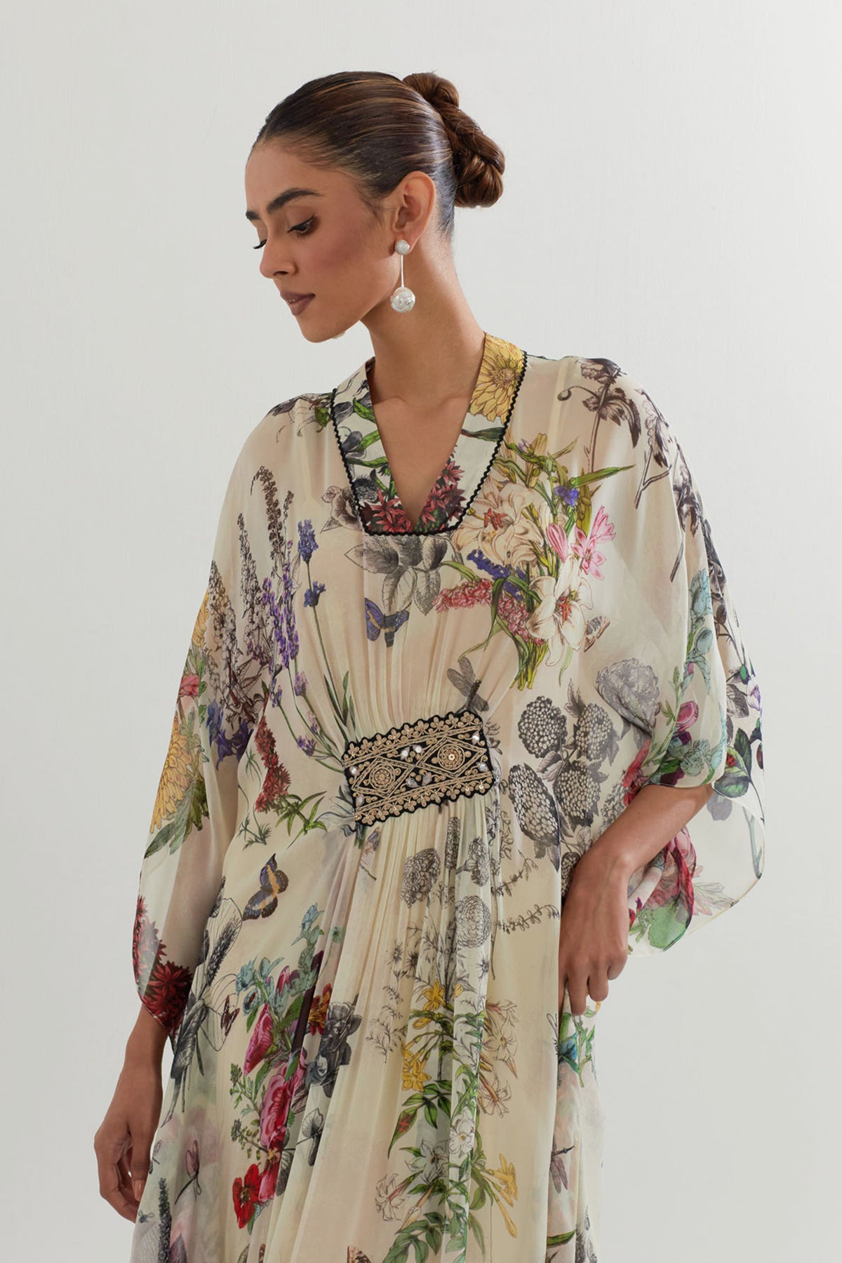 Multicolor Botanical Kaftan