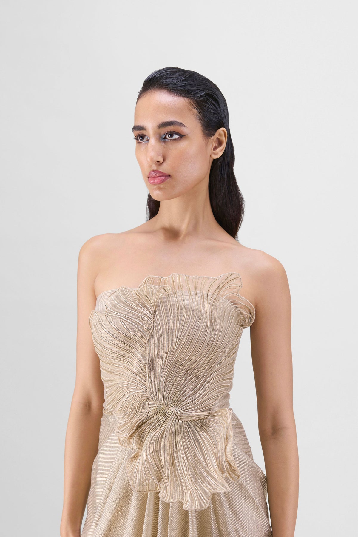 Sand Corded Coral Gown