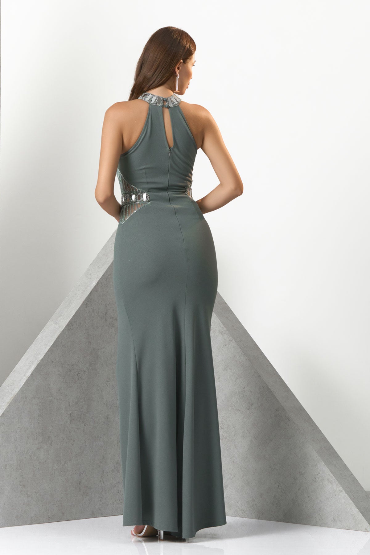 Aria Halter Cut Gown