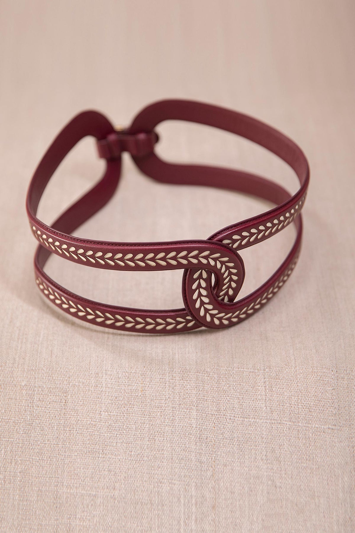 Burgundy adara belt