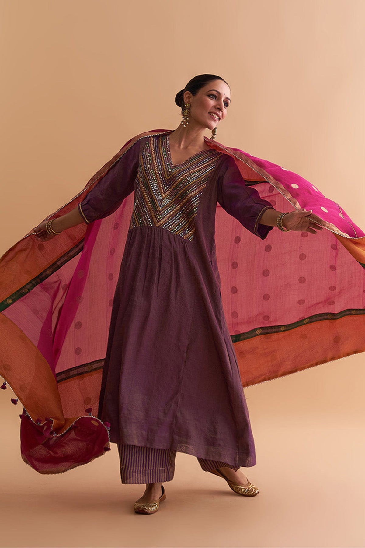 Deep Purple Kurta Set