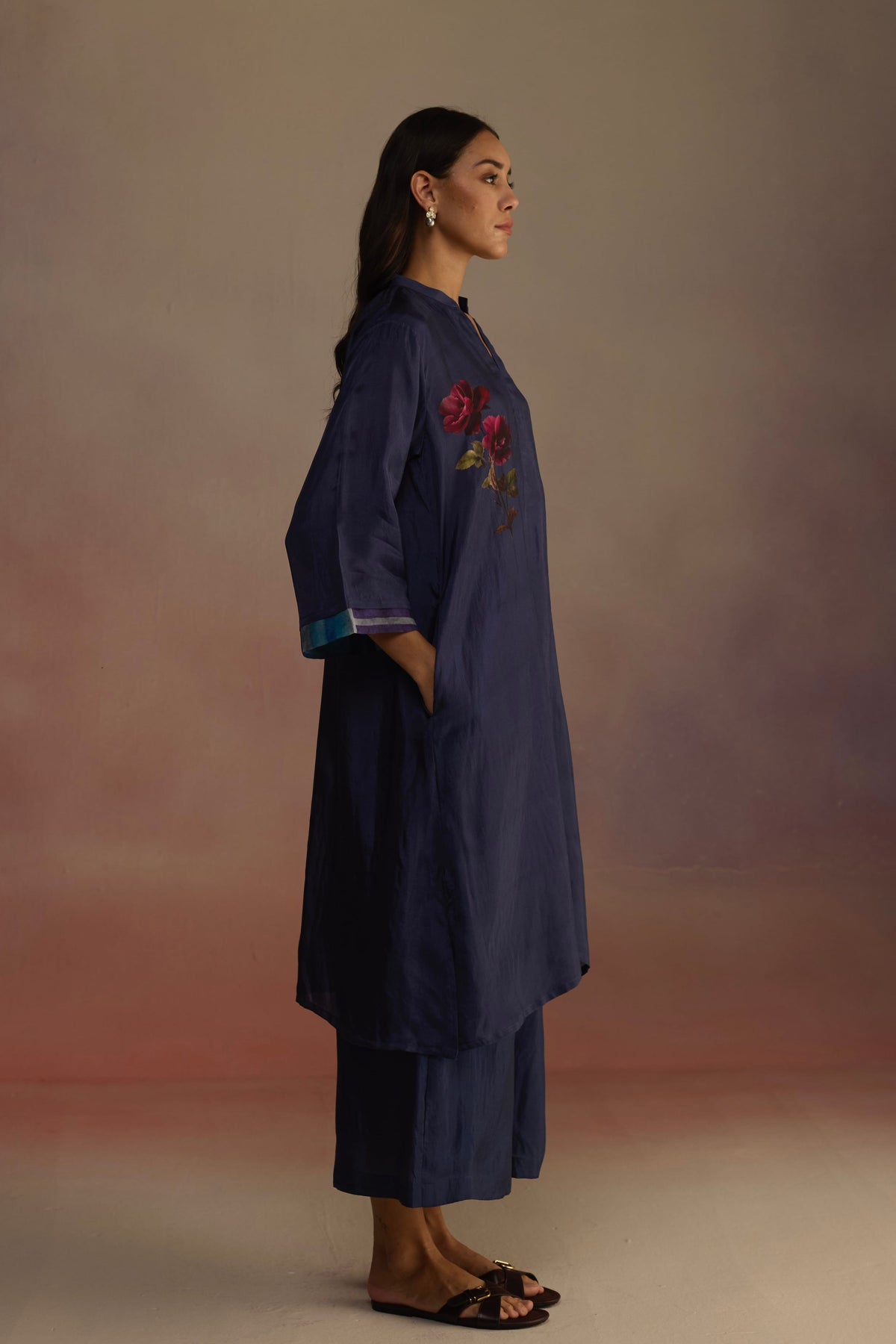 Clover Navy Kurta