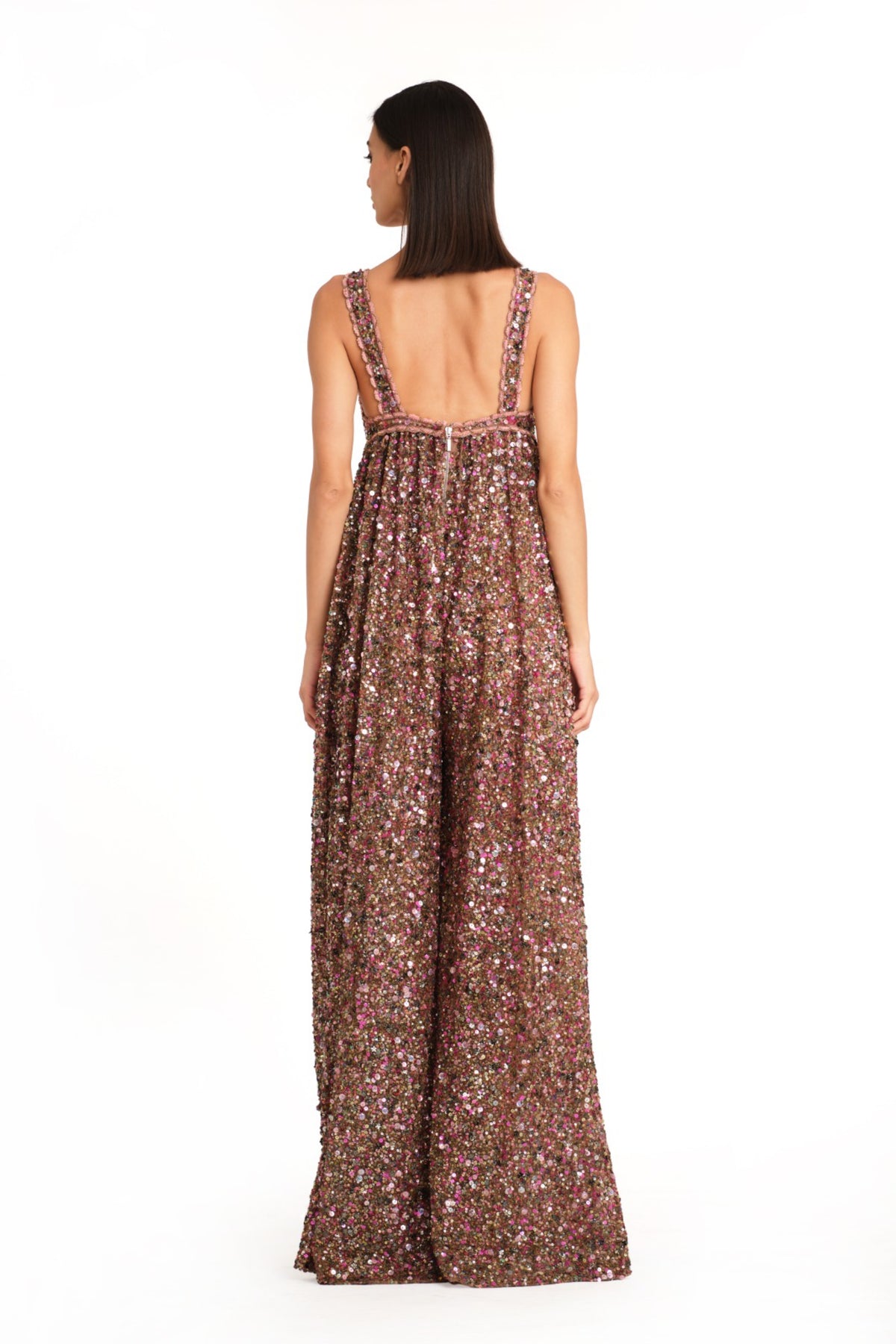 Multi Colour Sequin Embroidered Jumpsuit