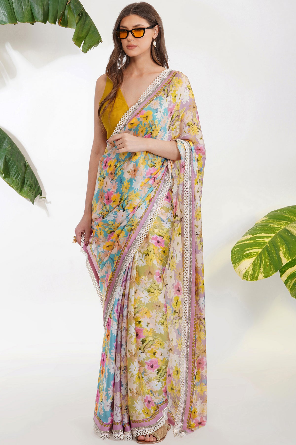 Summer Print Saree Set