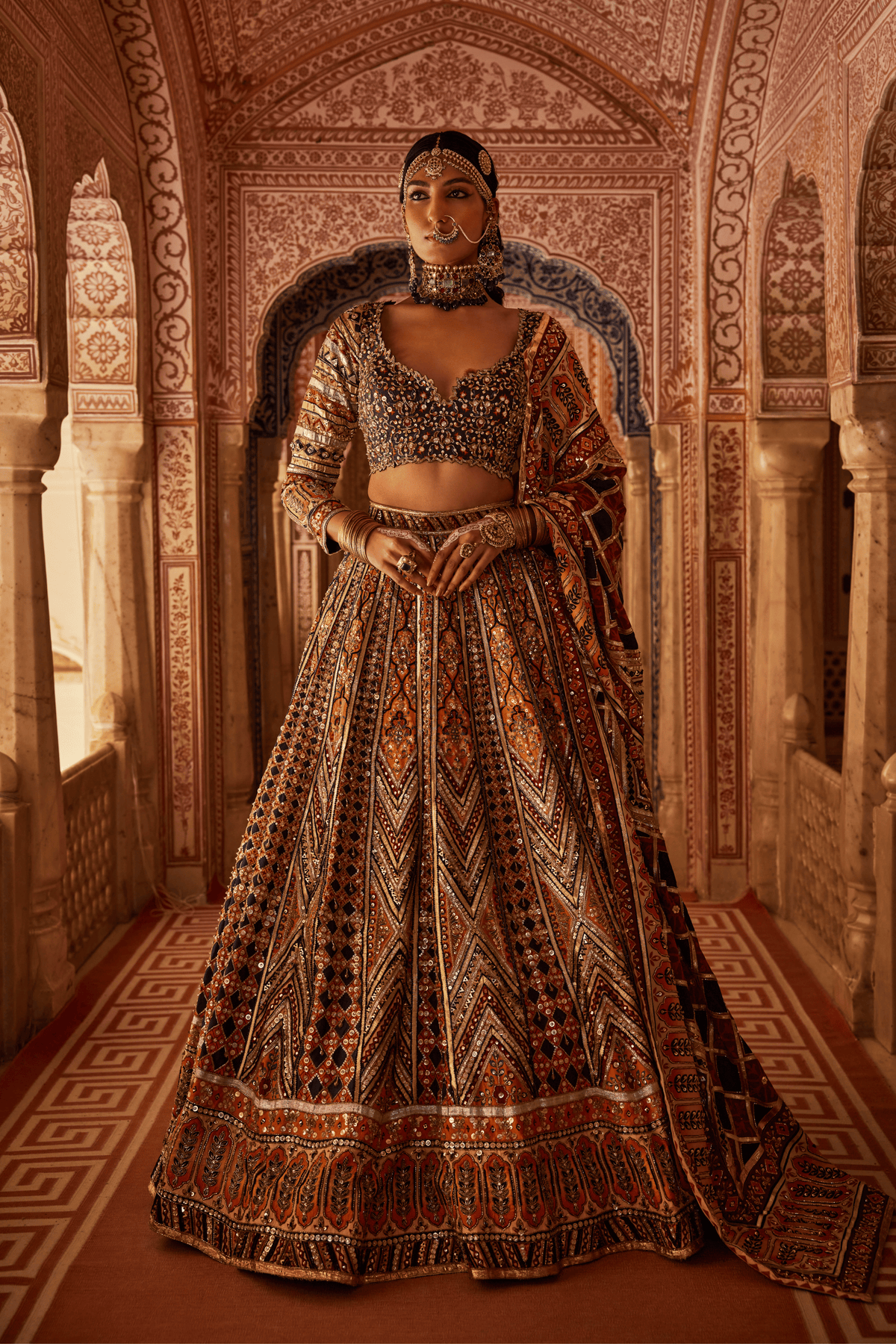 Beautifull Hand-embroidered Lehenga