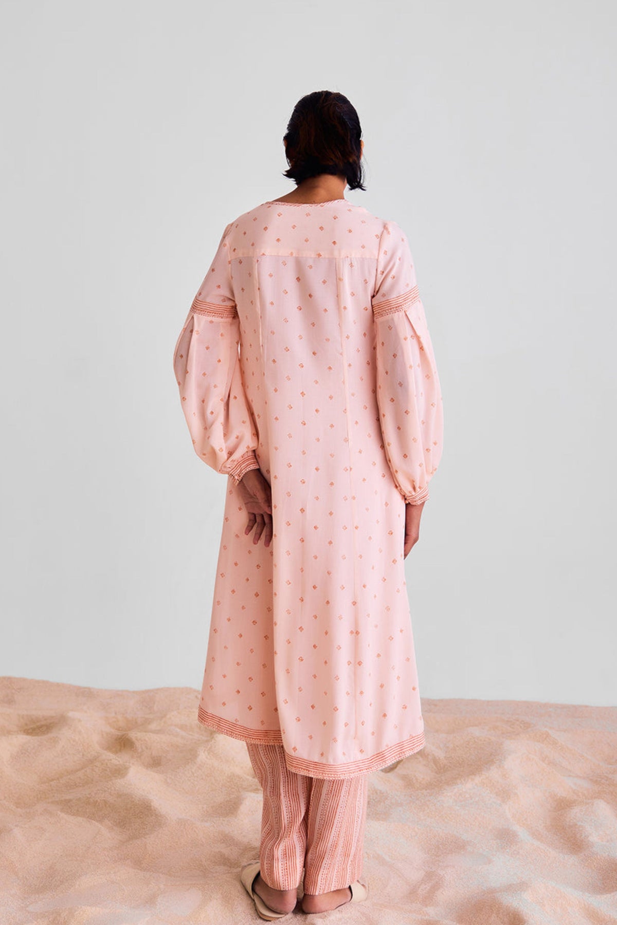 Peach Pink Kurta Set