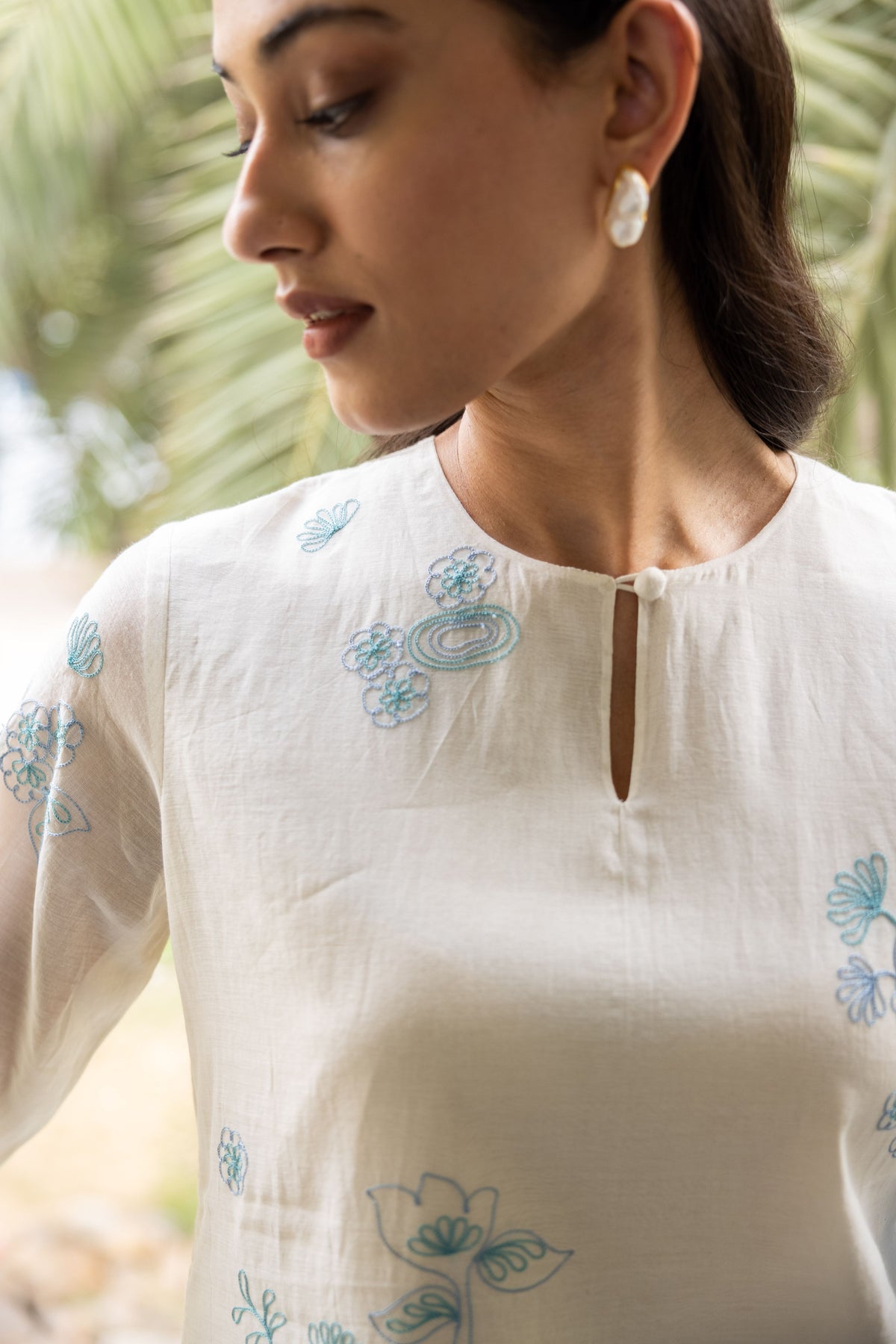 Pearl Embroidered Kurta