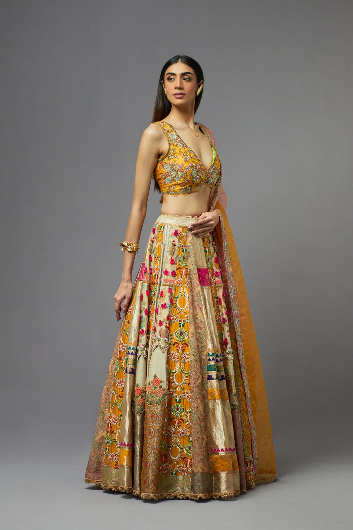 Gold Lehenga Set