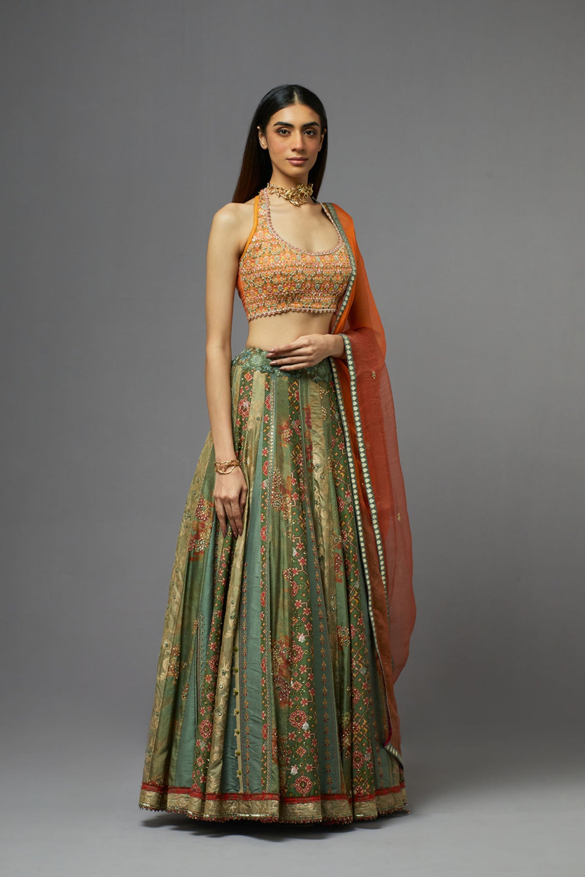 Green Lehenga Set