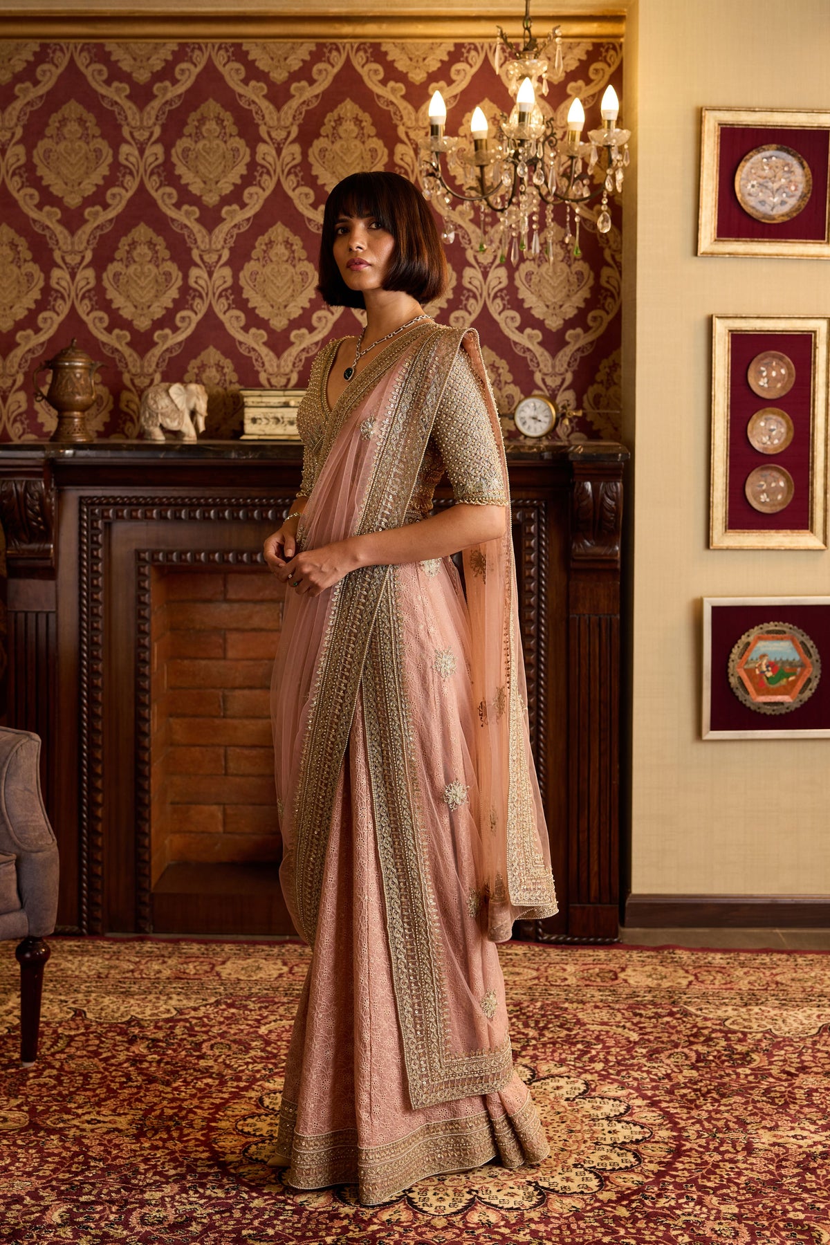 Soft Pink Sharara Ensemble