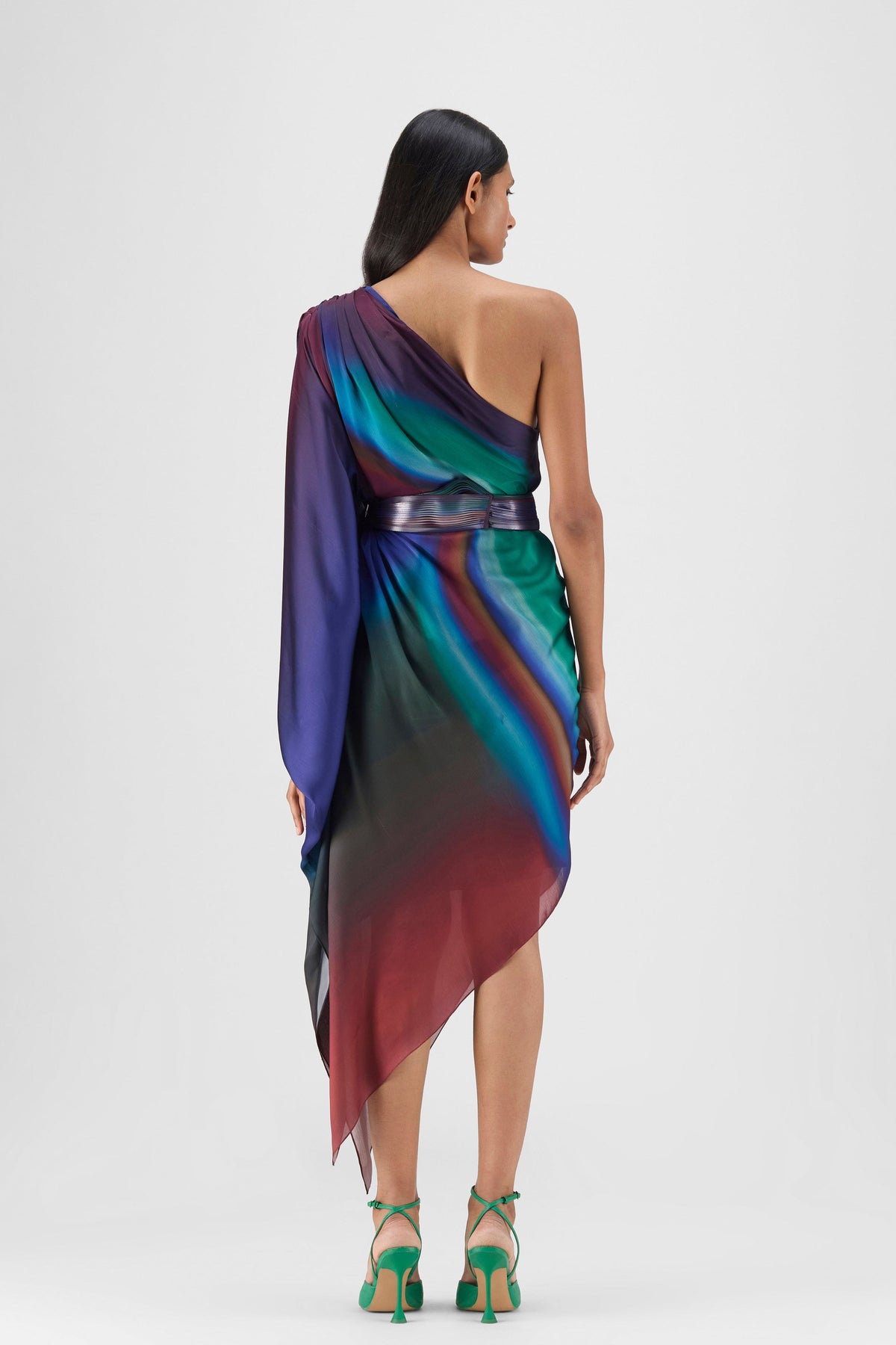 Off-Shoulder Watercolour Gown