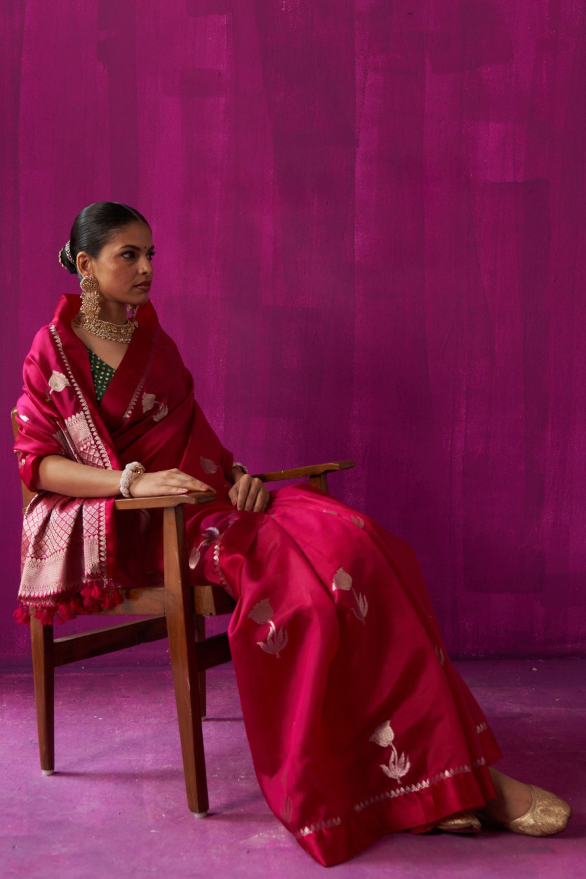 Padmini Magenta Saree