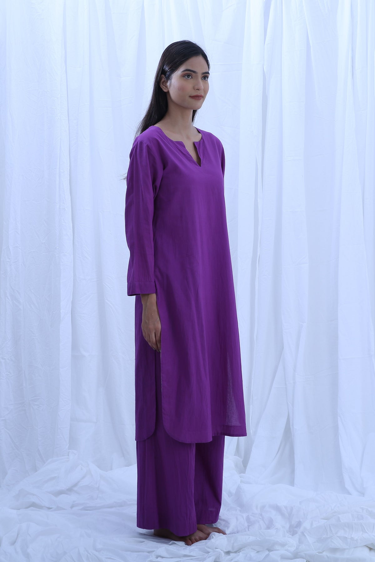 Purple Kurta Set