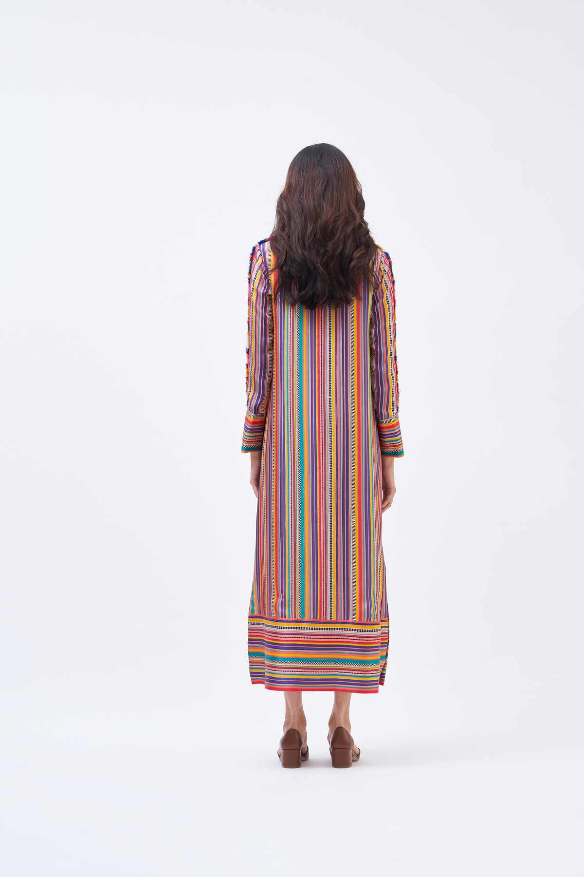 Charley Stripe Technicolour Kaftan Dress