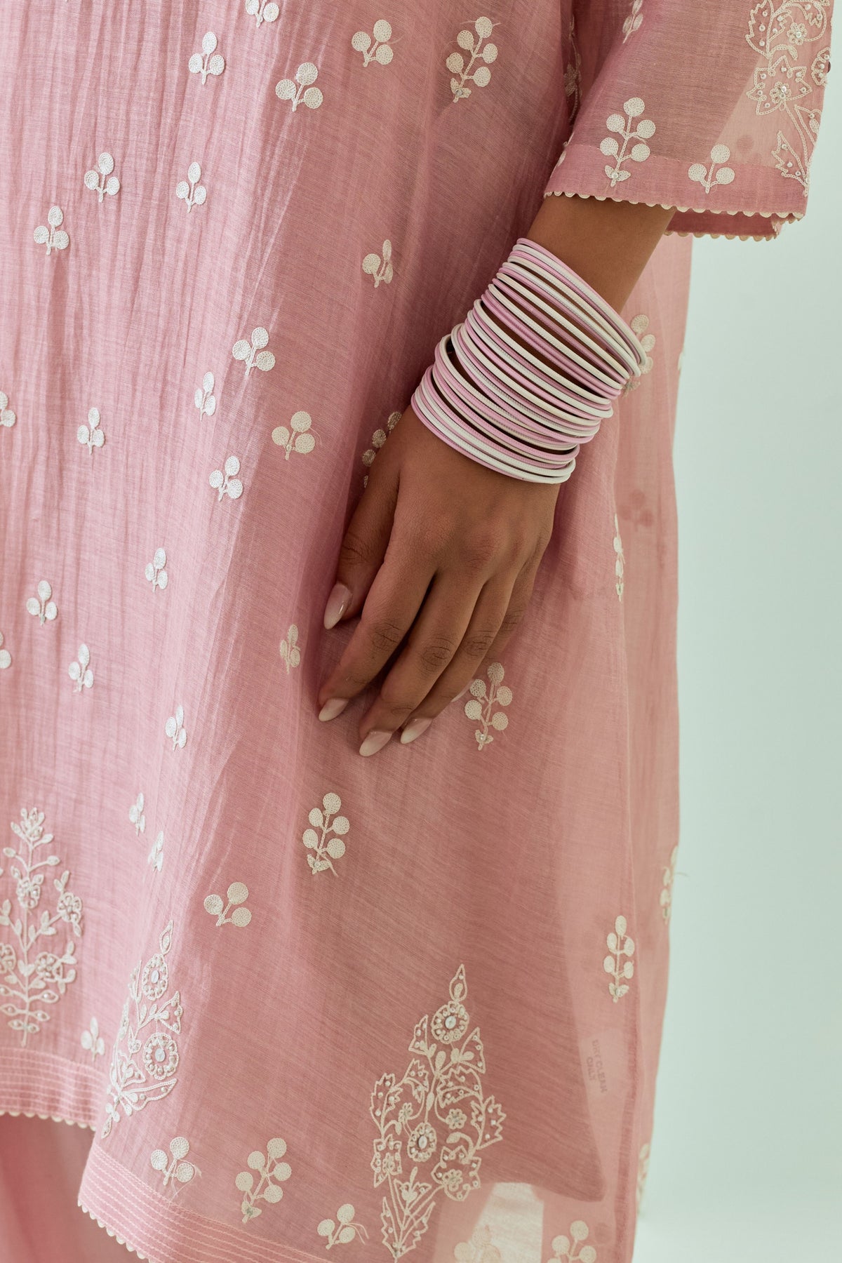 Pink Kalidar Kurta Set