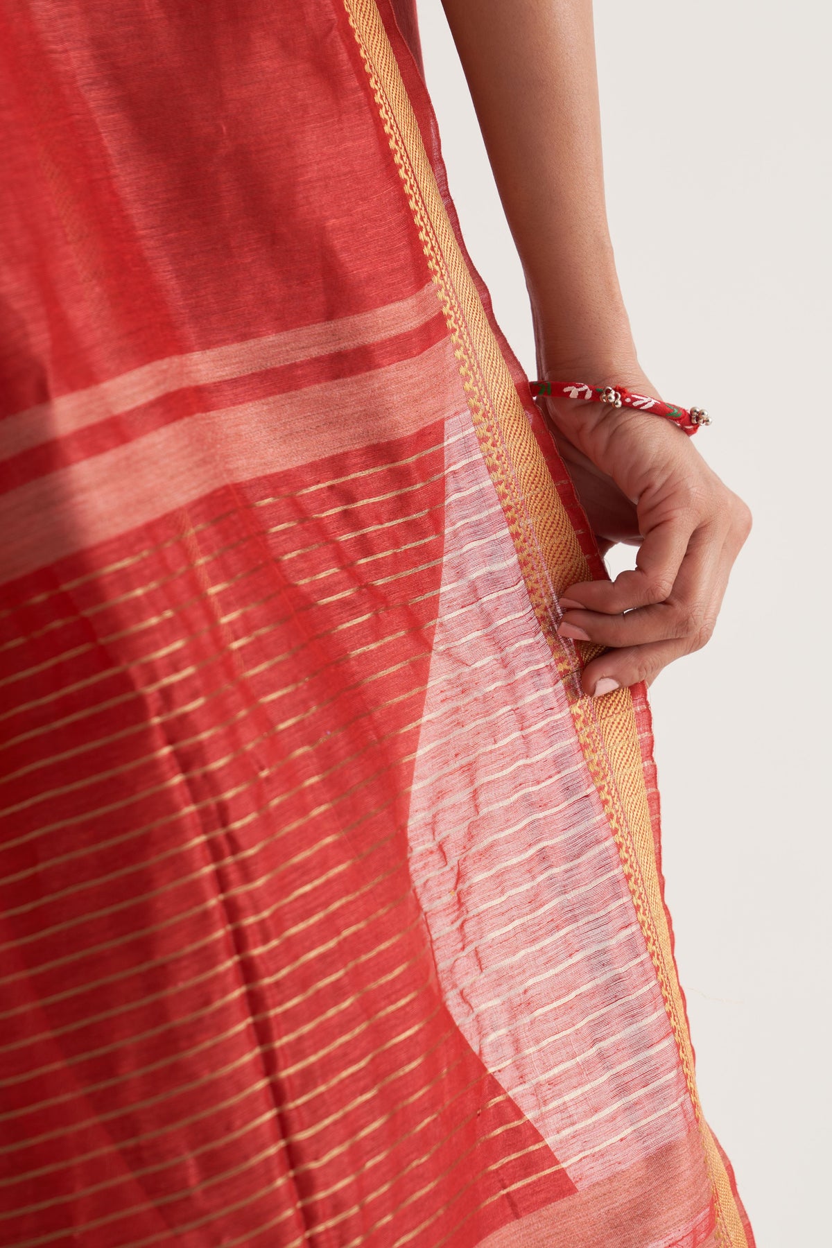 Paro Red Saree