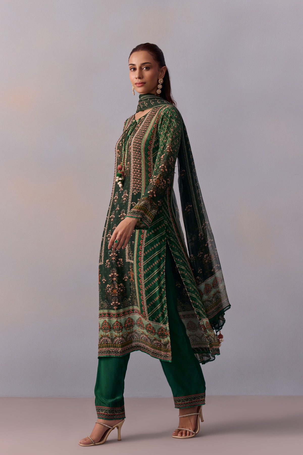 Green Reham Kurta Set