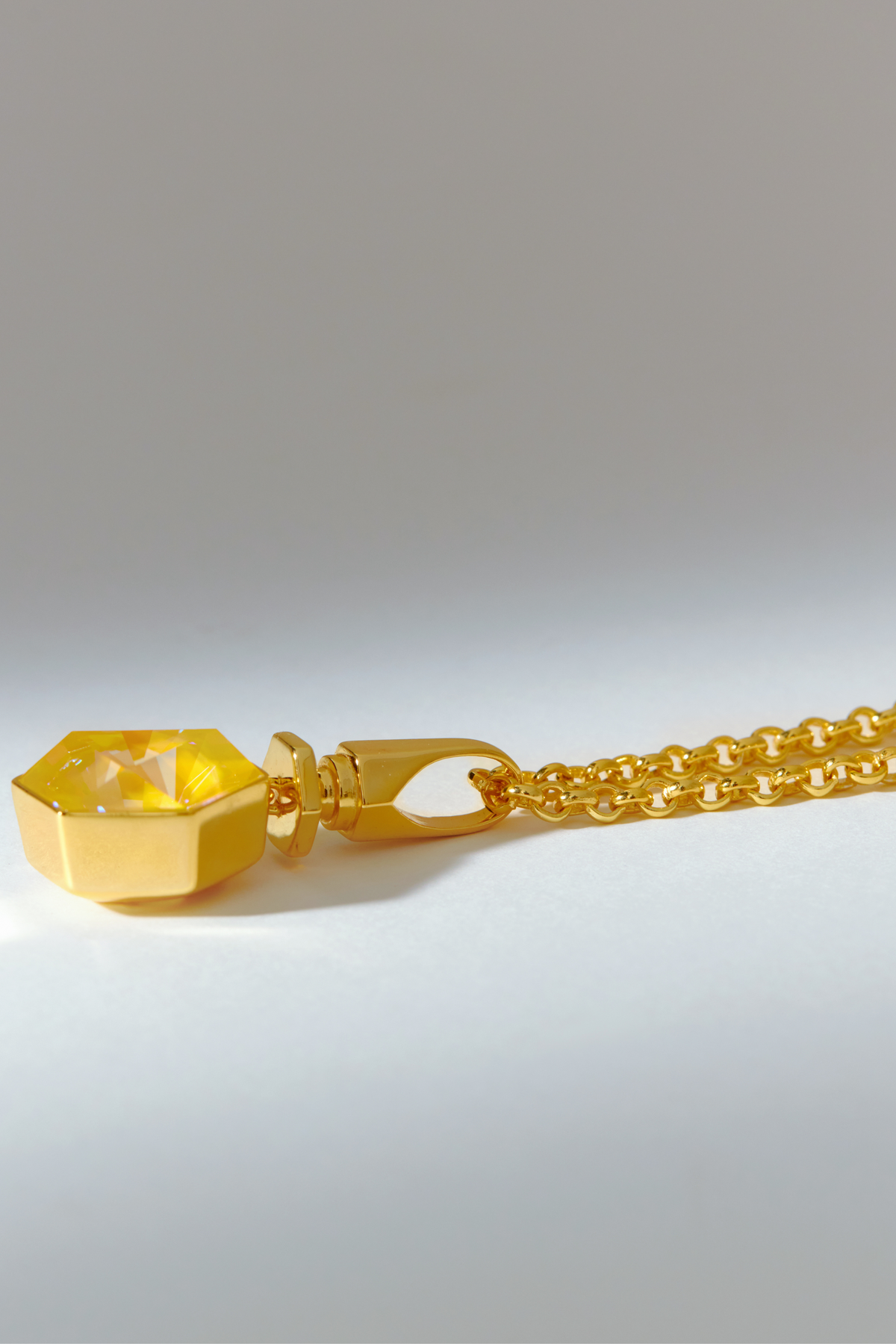 Hexa Crystal Necklace - Sunrise Yellow