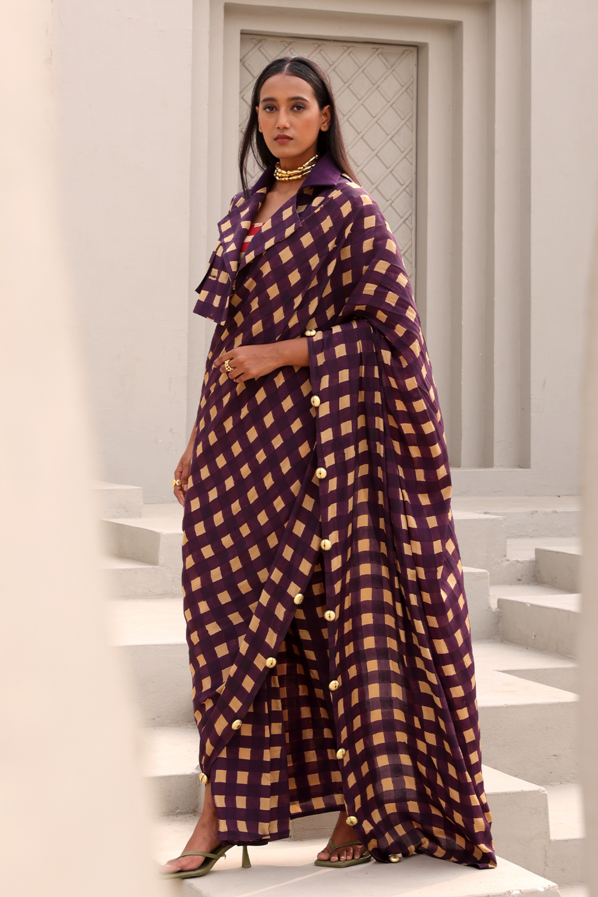 Elsie Pre Draped Saree Set