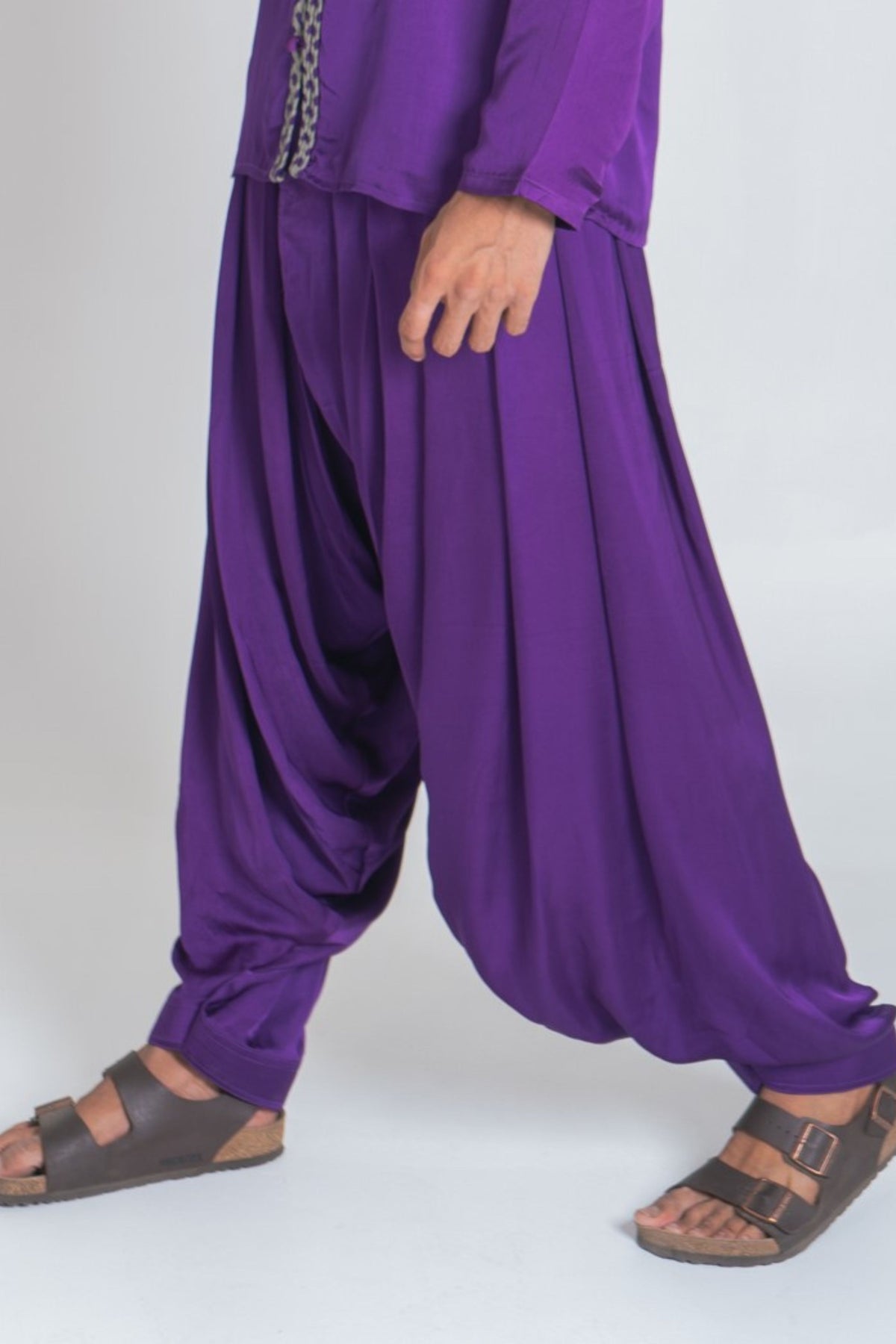 Purple Drapped Dhoti