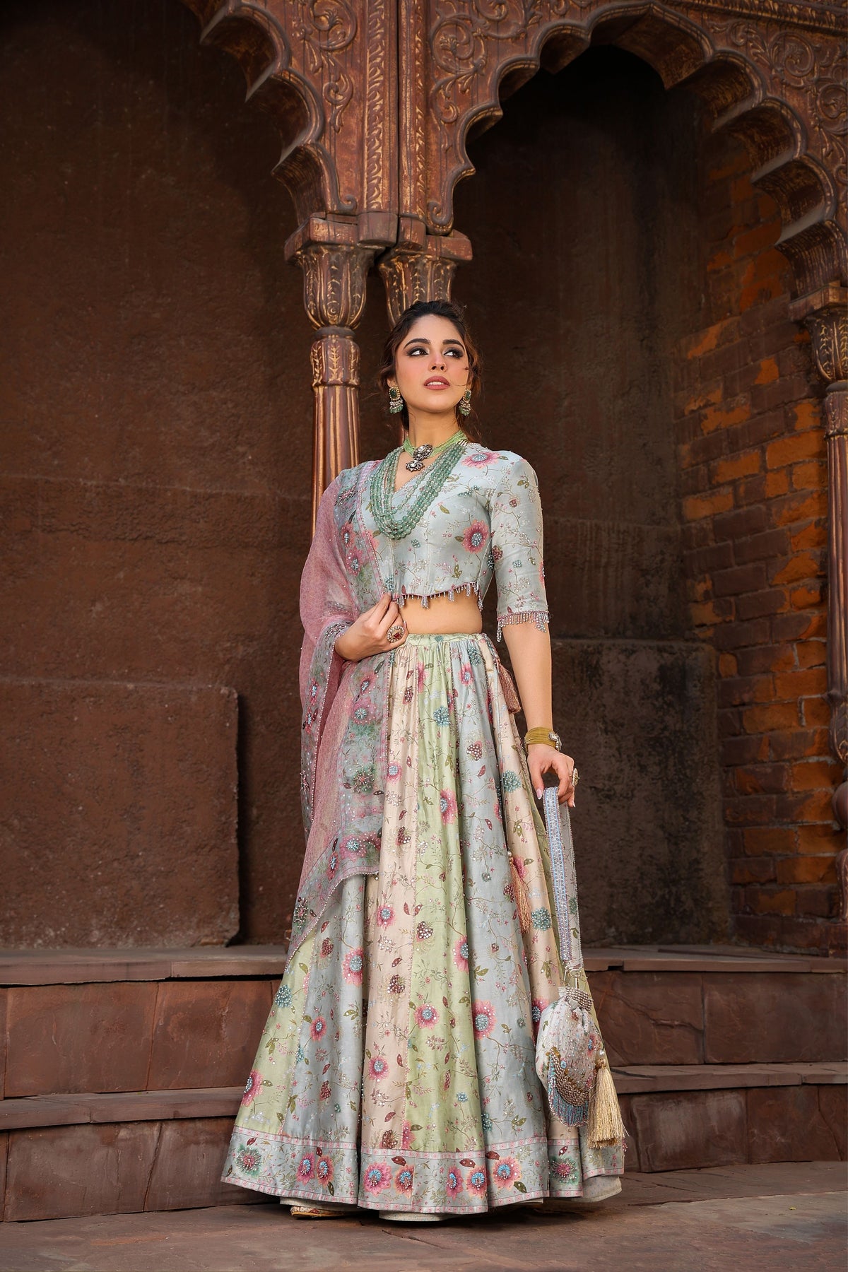 Mughal Sorbet Lehenga Set