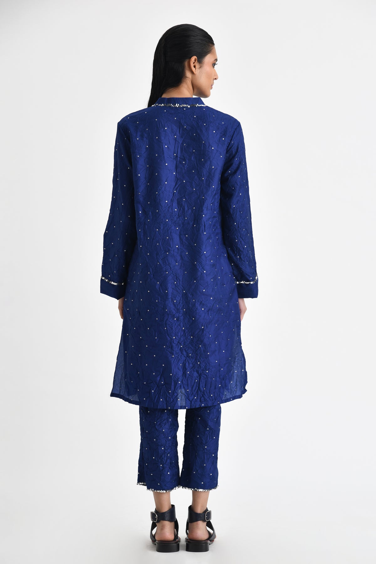 Denmar Crushed Silk Kurta Set