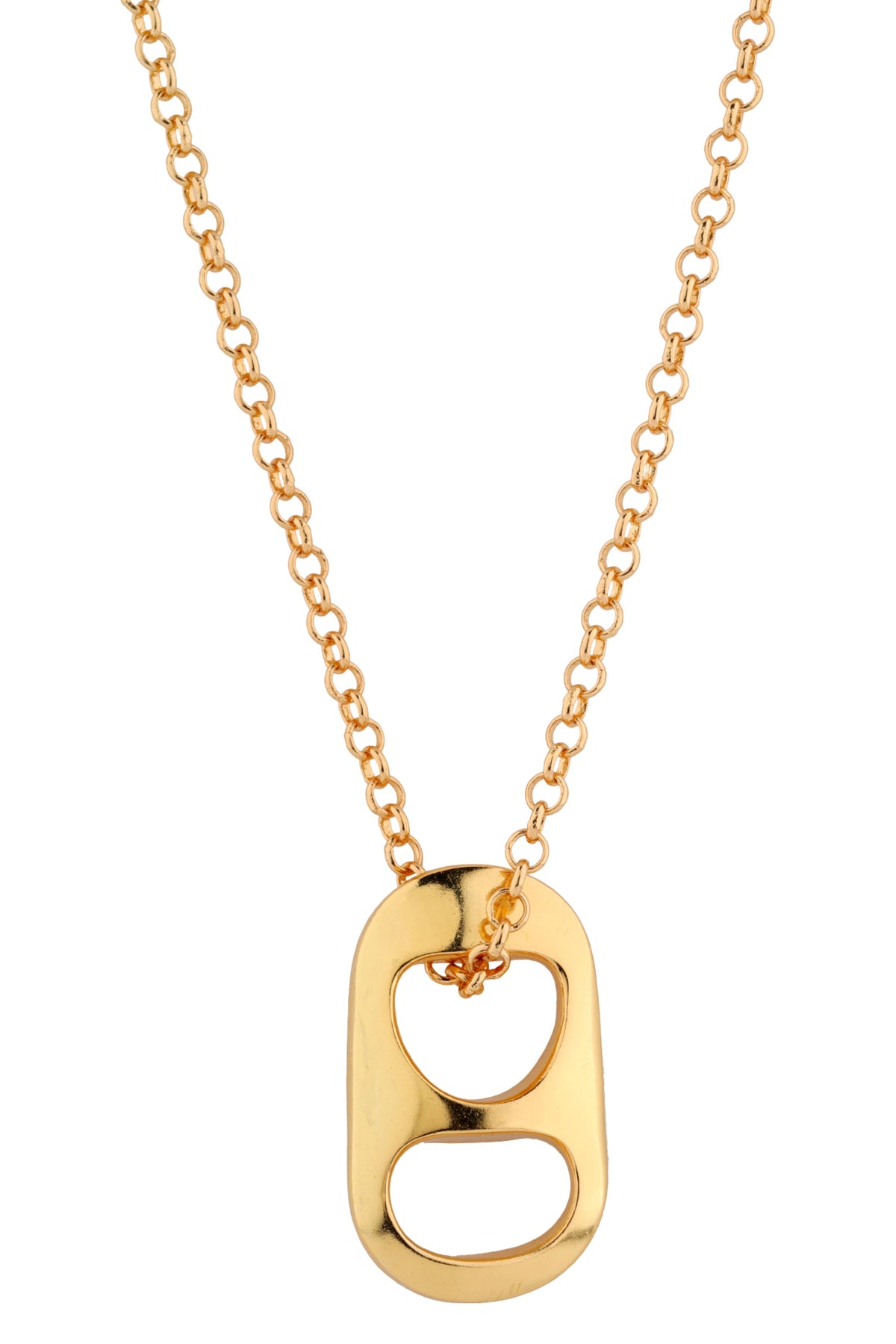 Golden Bold Can Pendant Necklace