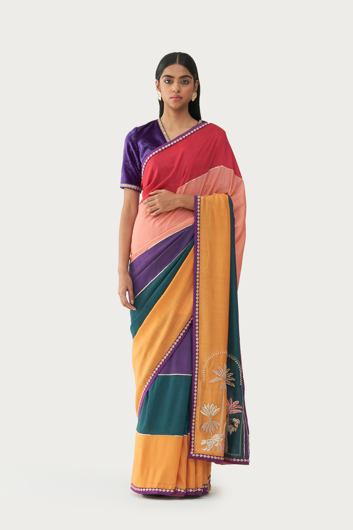 Meknes multicolour saree