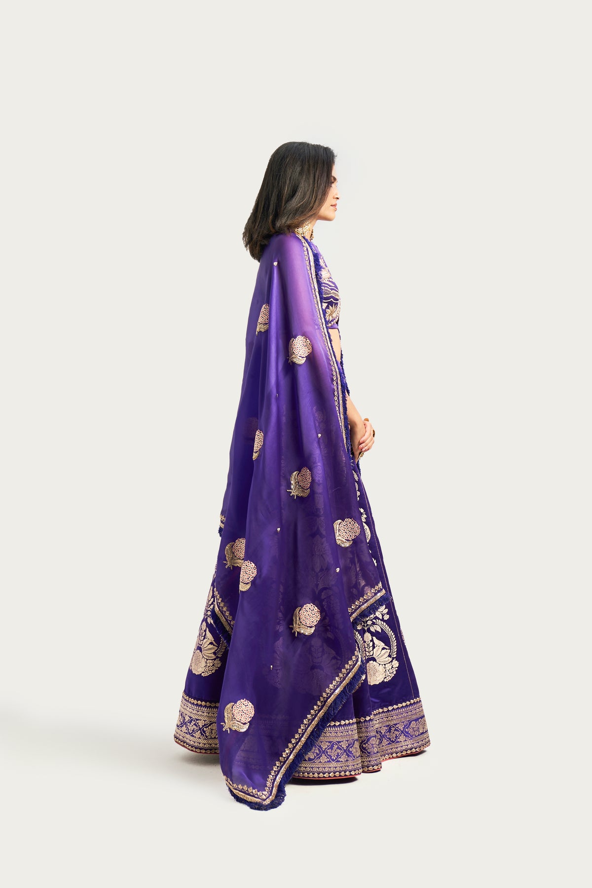 Zooni jamun lehenga set