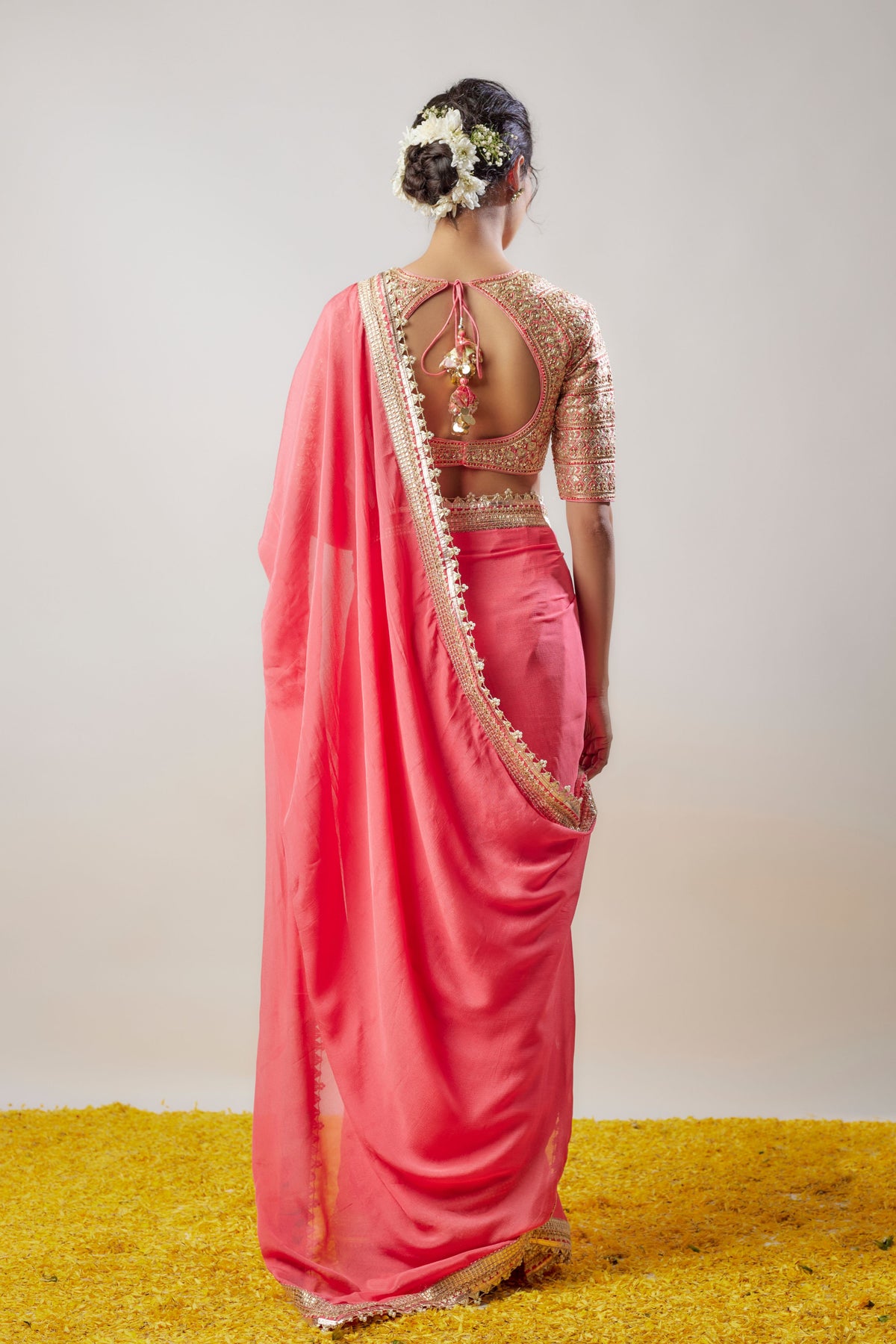 Maya Pink Saree Set