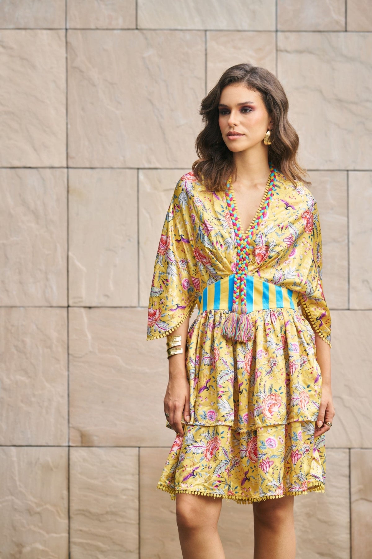 Tropical Bloom Kaftan Dress