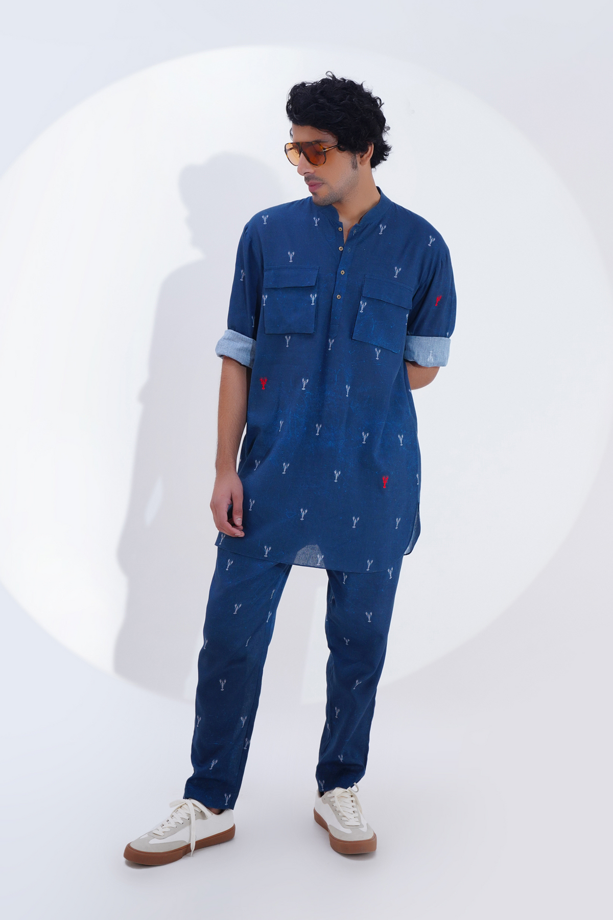 Indigo Lobster Printed Kurta Set