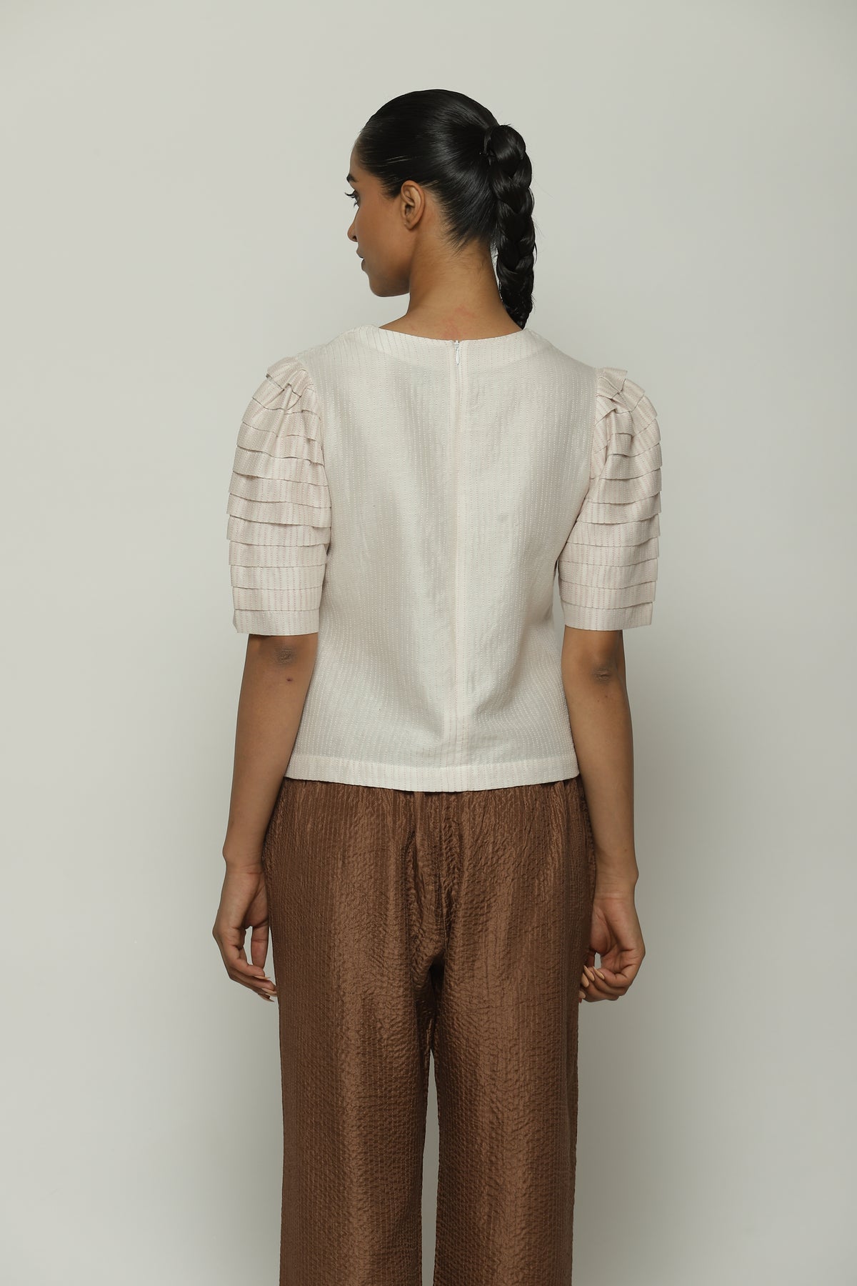 Ivory Pleated Top