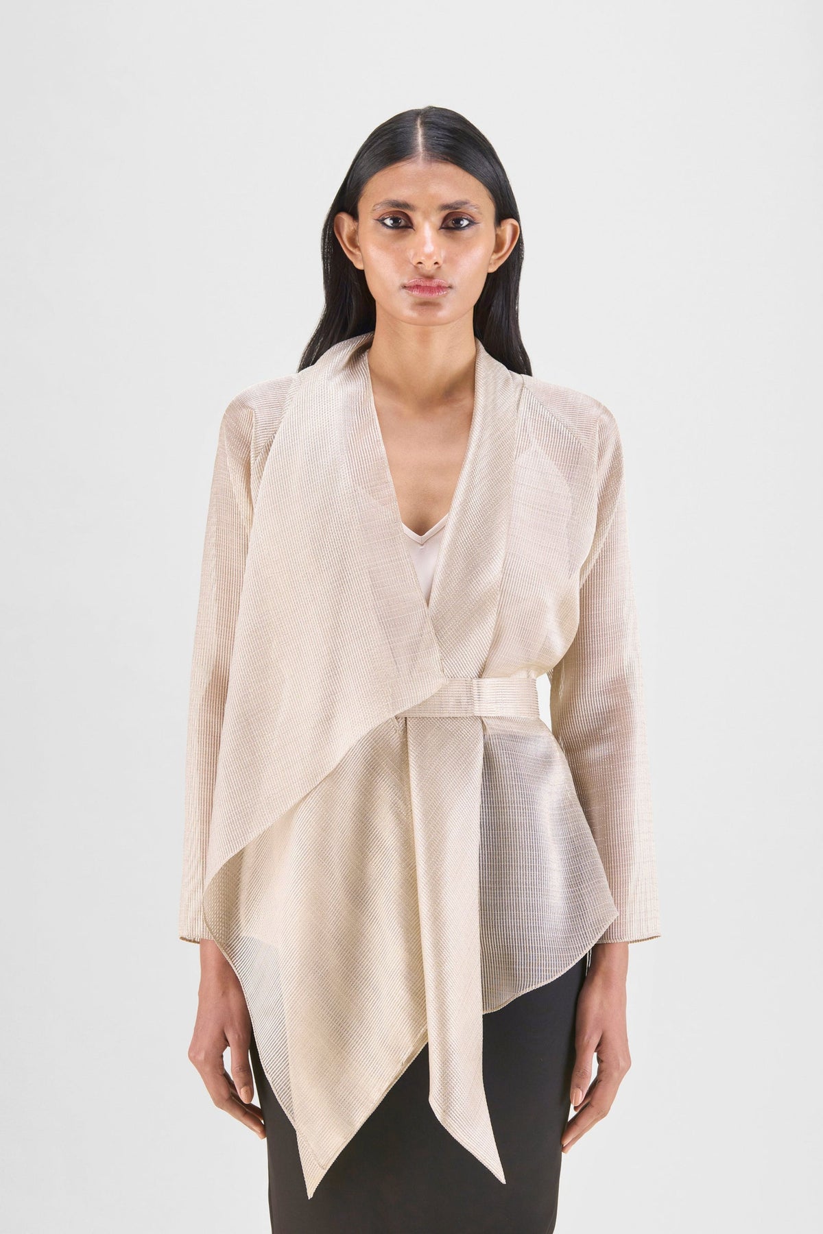 Sand Draped Wrap Shirt