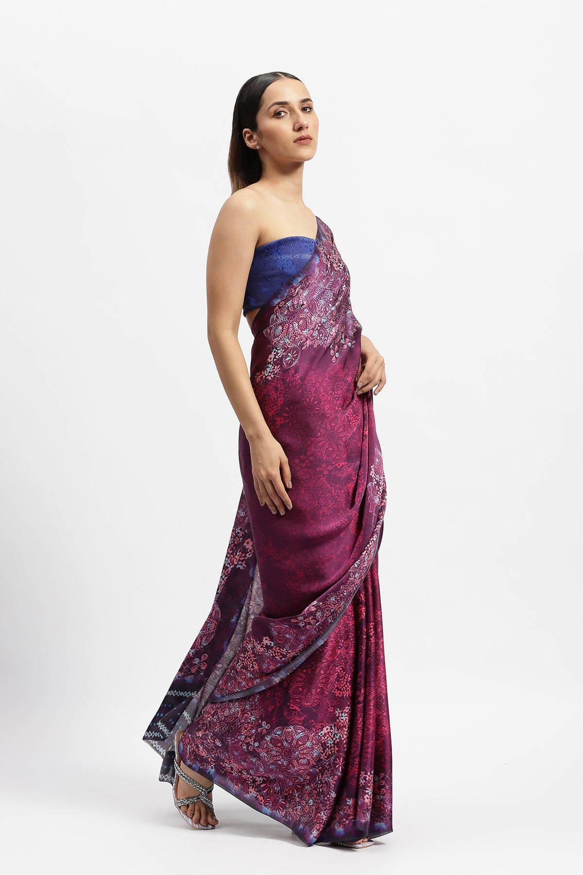 Purple Rain Printed Saree