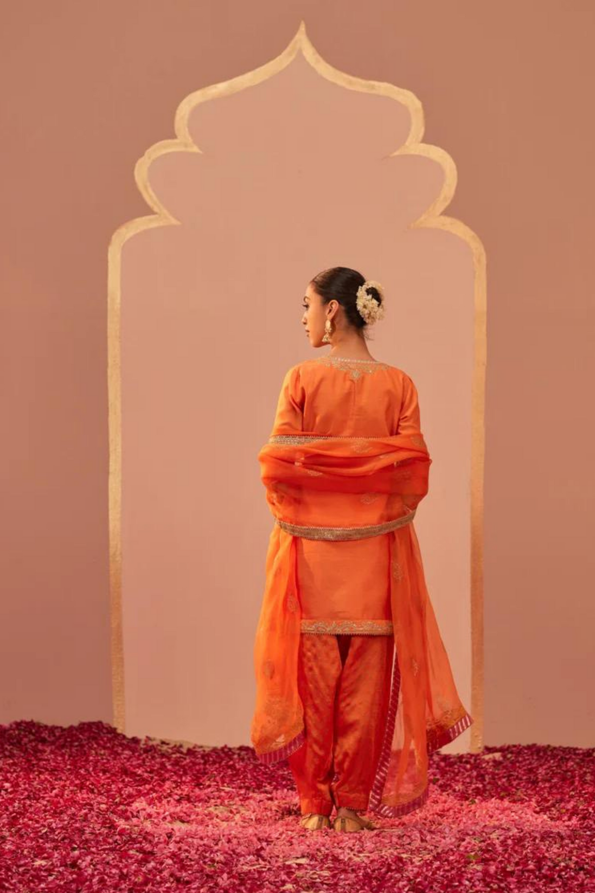 Nafisah Orange Kurta Set