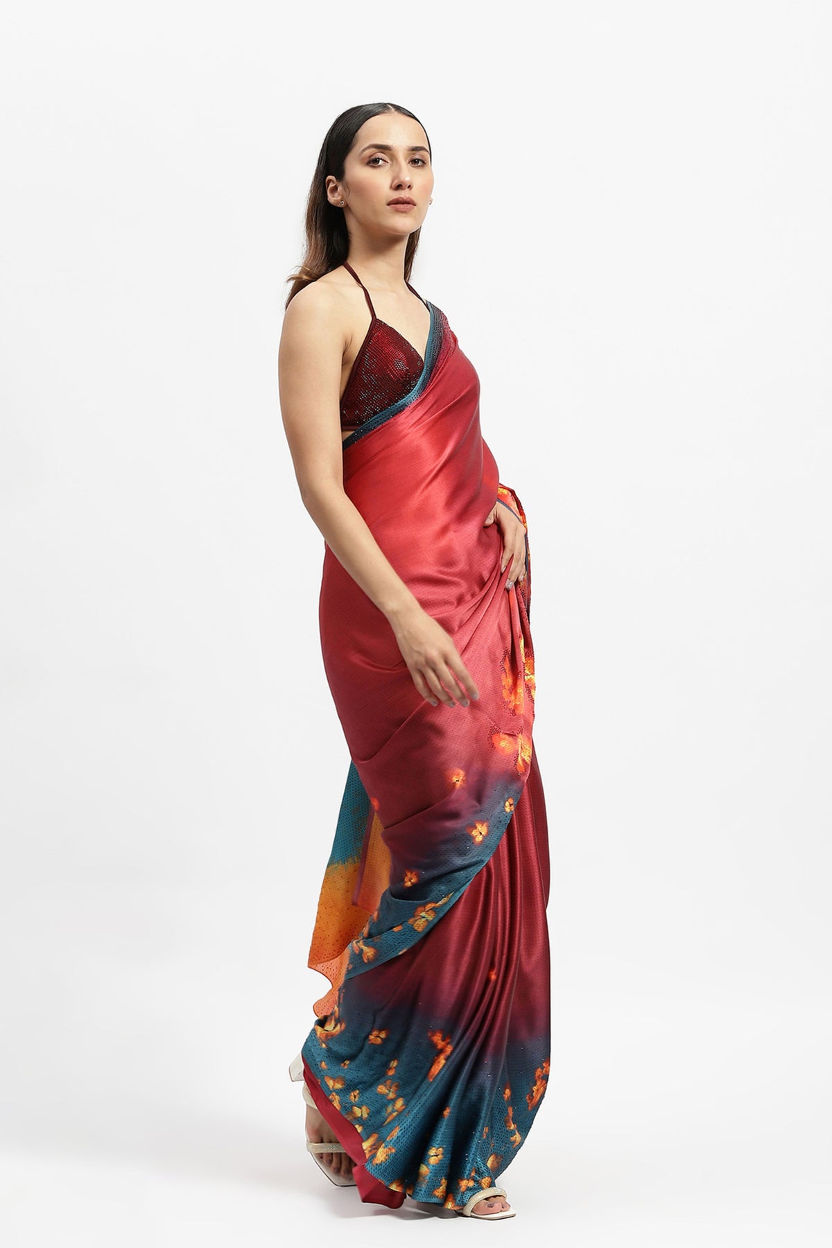 Hestia&#39;s Flame Embellished Saree