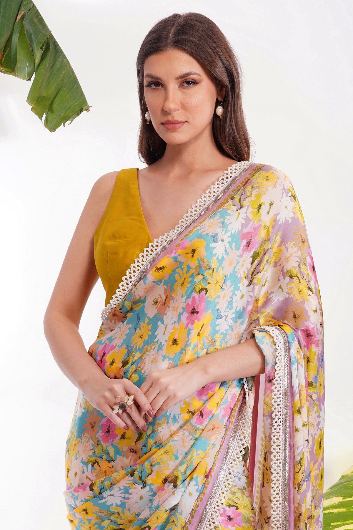 Summer Print Saree Set