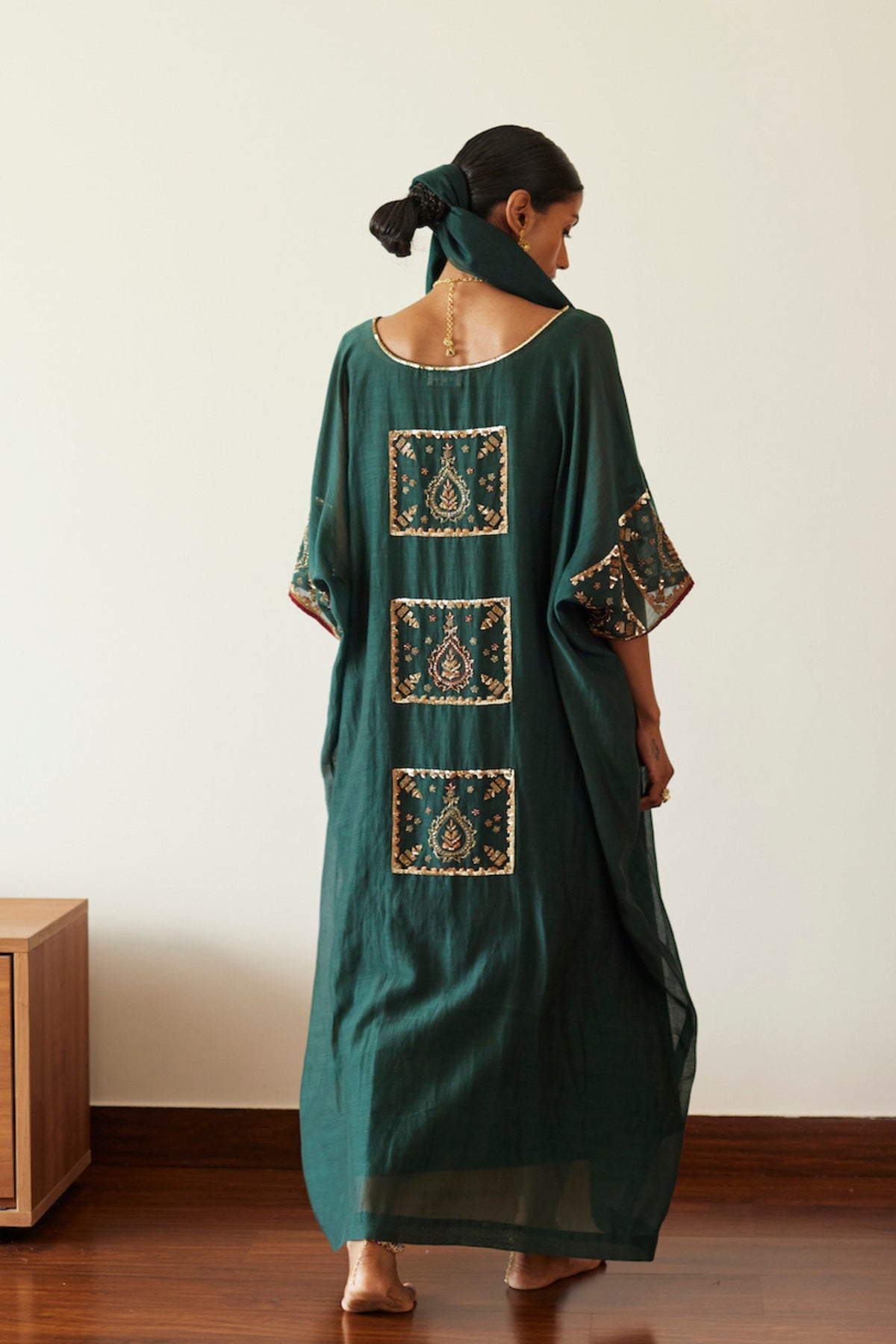 Green Akaari Kaftan