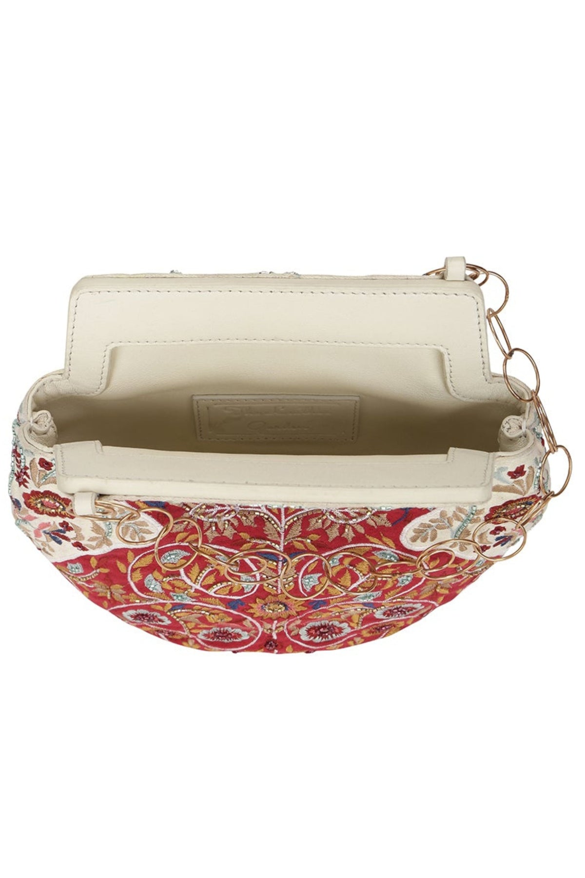 Sweet pea embroidered potli bag