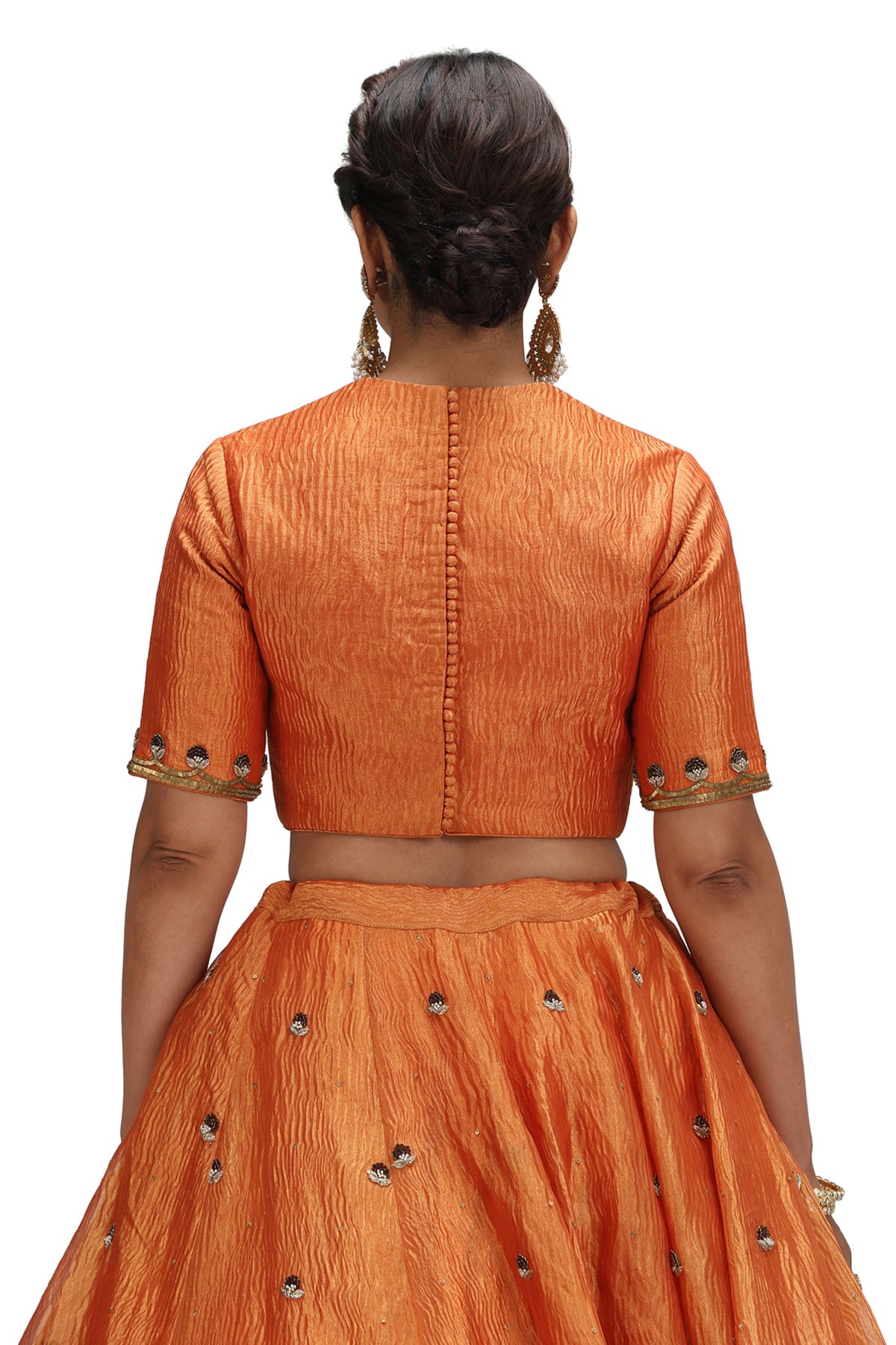 Sakambhari Rust Orange Lehenga Set