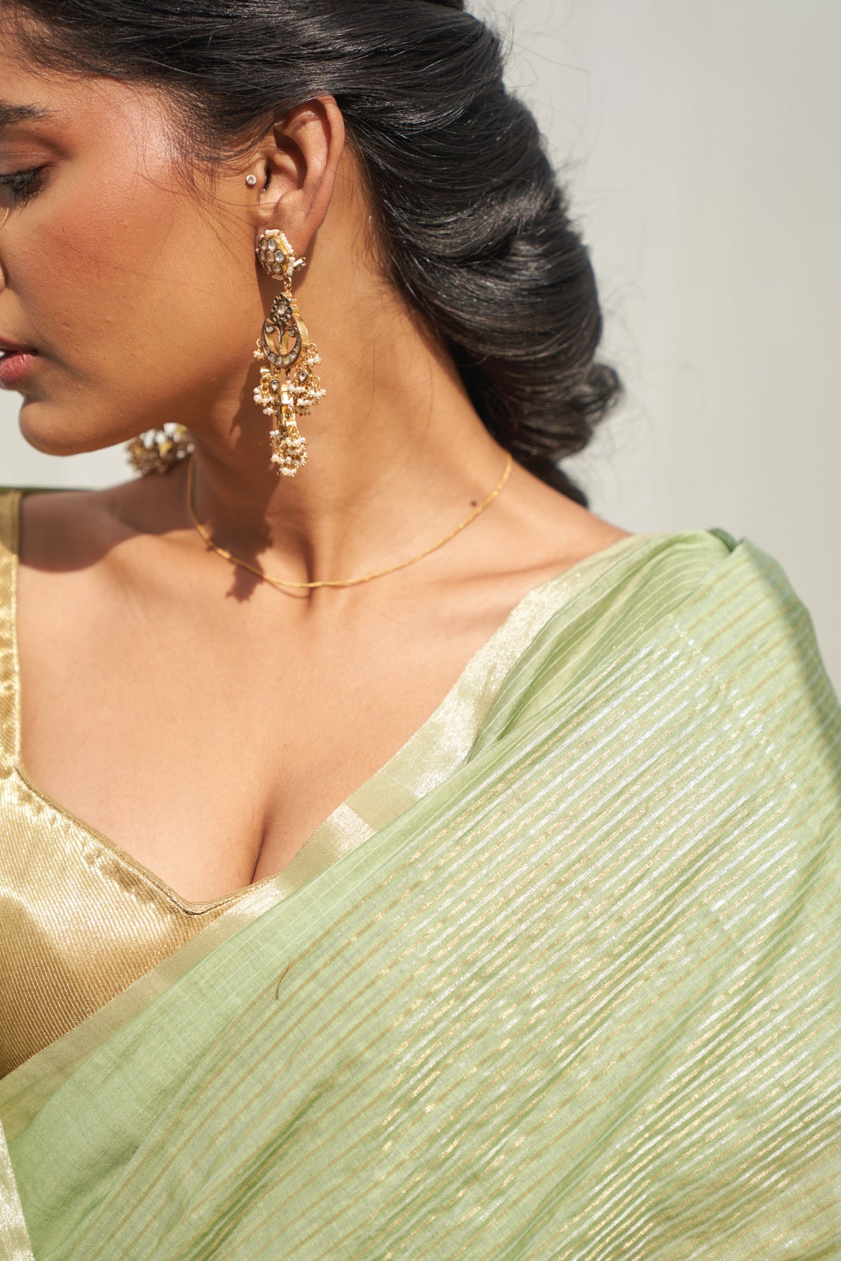 Nirvi Green Saree