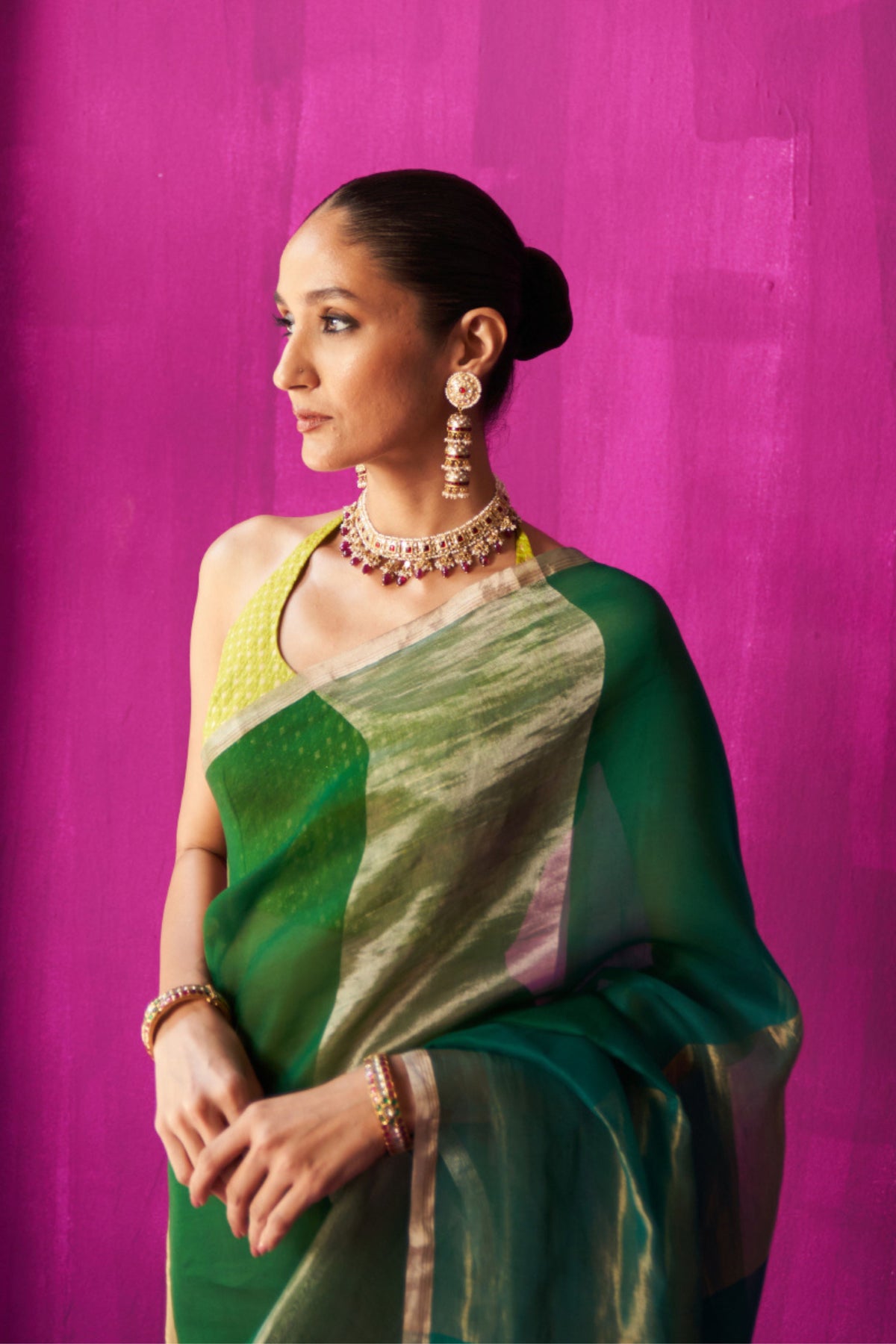 Nitya Green Saree