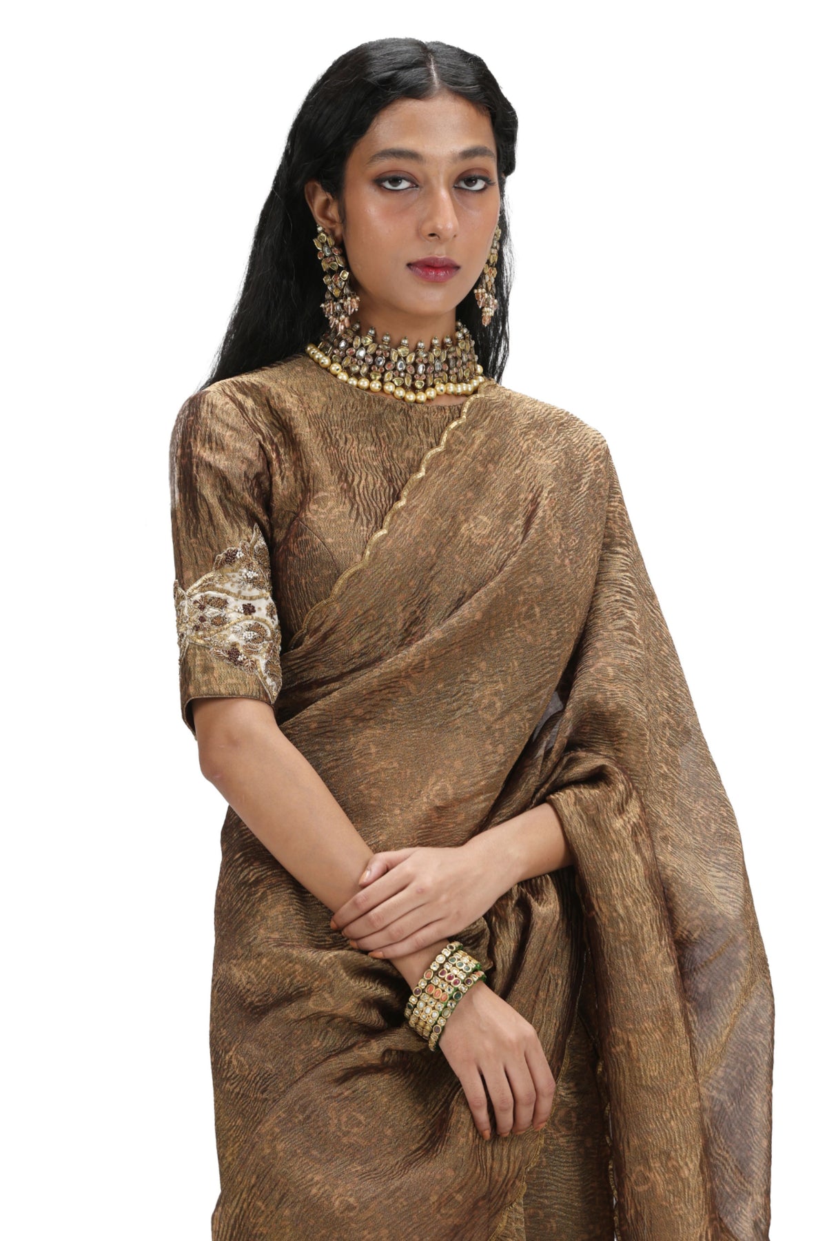 Devangana Cinnamon Saree Set