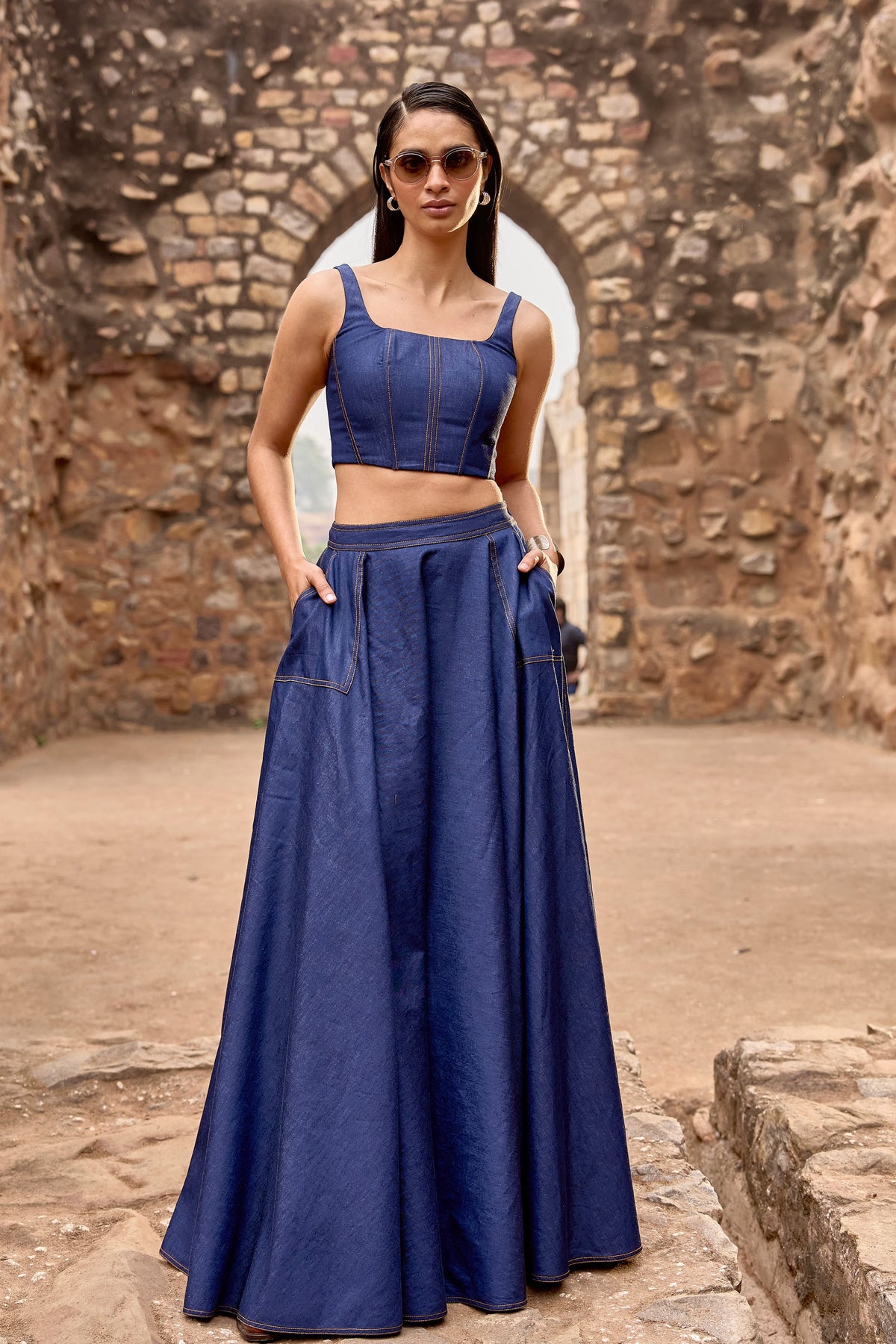 Indigo Maxi Skirt