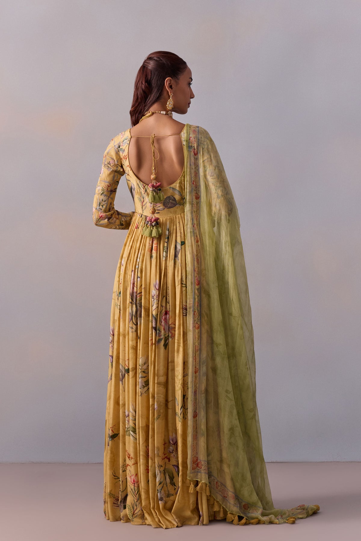 Lemon Yellow Pavika Anarkali Set